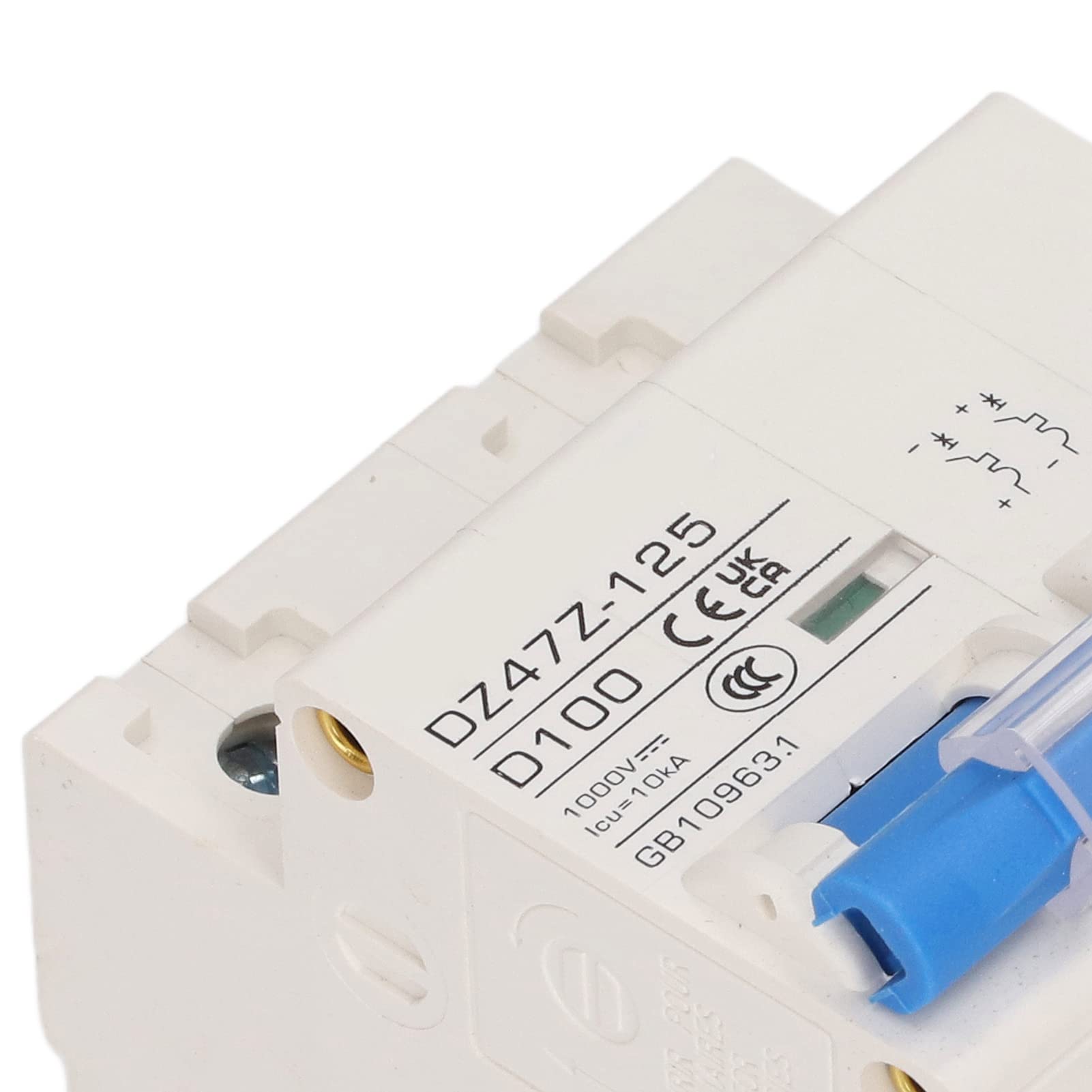 Interruttore Automatico CC Miniaturizzato 2P 100A 1000V Protezione di Tensione per Montaggio su Guida DIN per Sistema Fotovoltaico Solare (Blu)