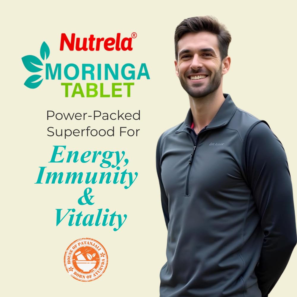 Nutrela Sports Men's SuperFood (Vanilla Flavour, 400g) and Moringa Tablets (60 Tablets) Combo Pack — Amazon image 6