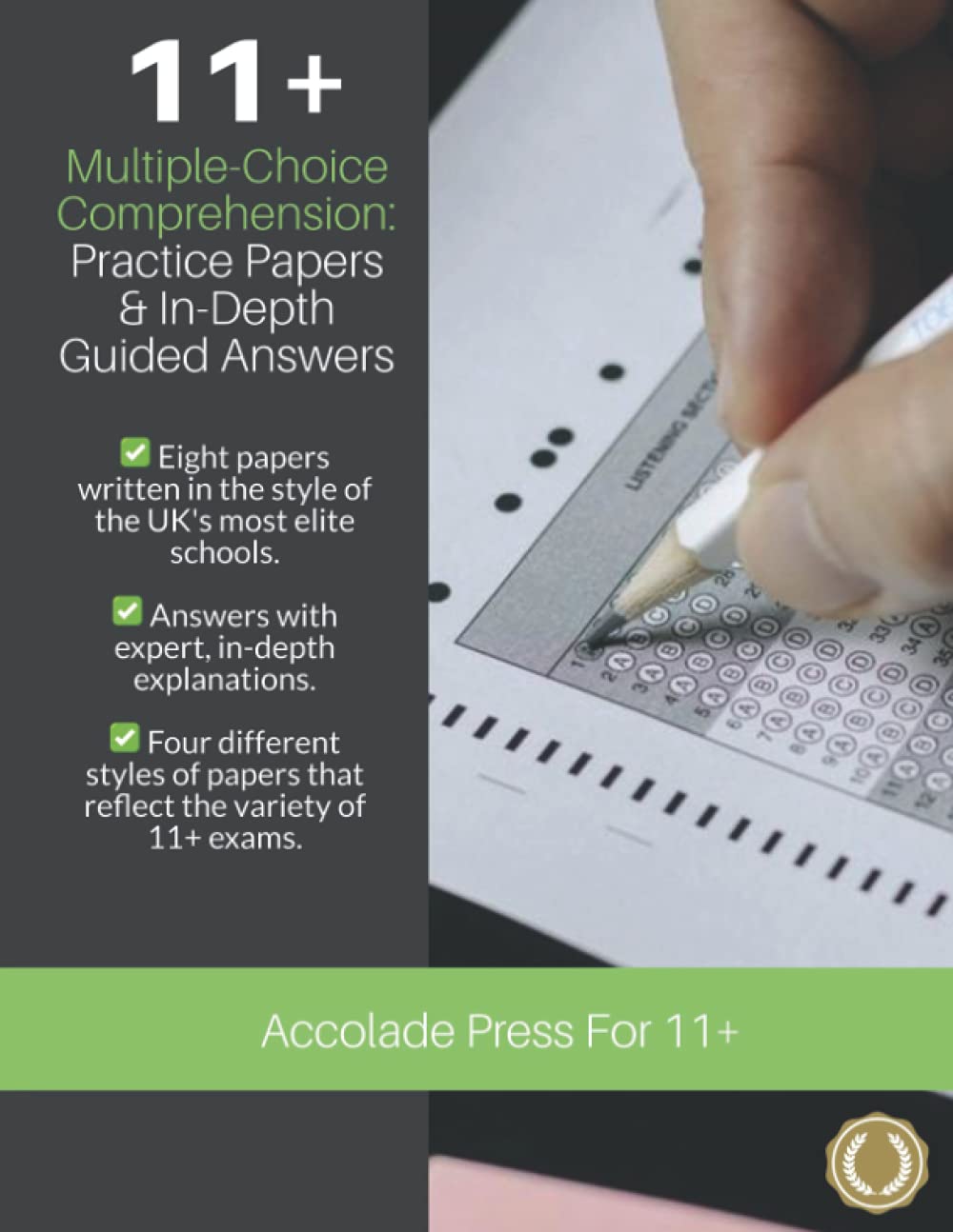 Accolade Press Unisex Multicolor 11+ Multiple-Choice Comprehension: Practice Papers & In-Depth