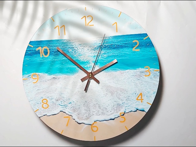 Reloj de pared analógico silencioso 16 pulgadas madera miniatura 7
