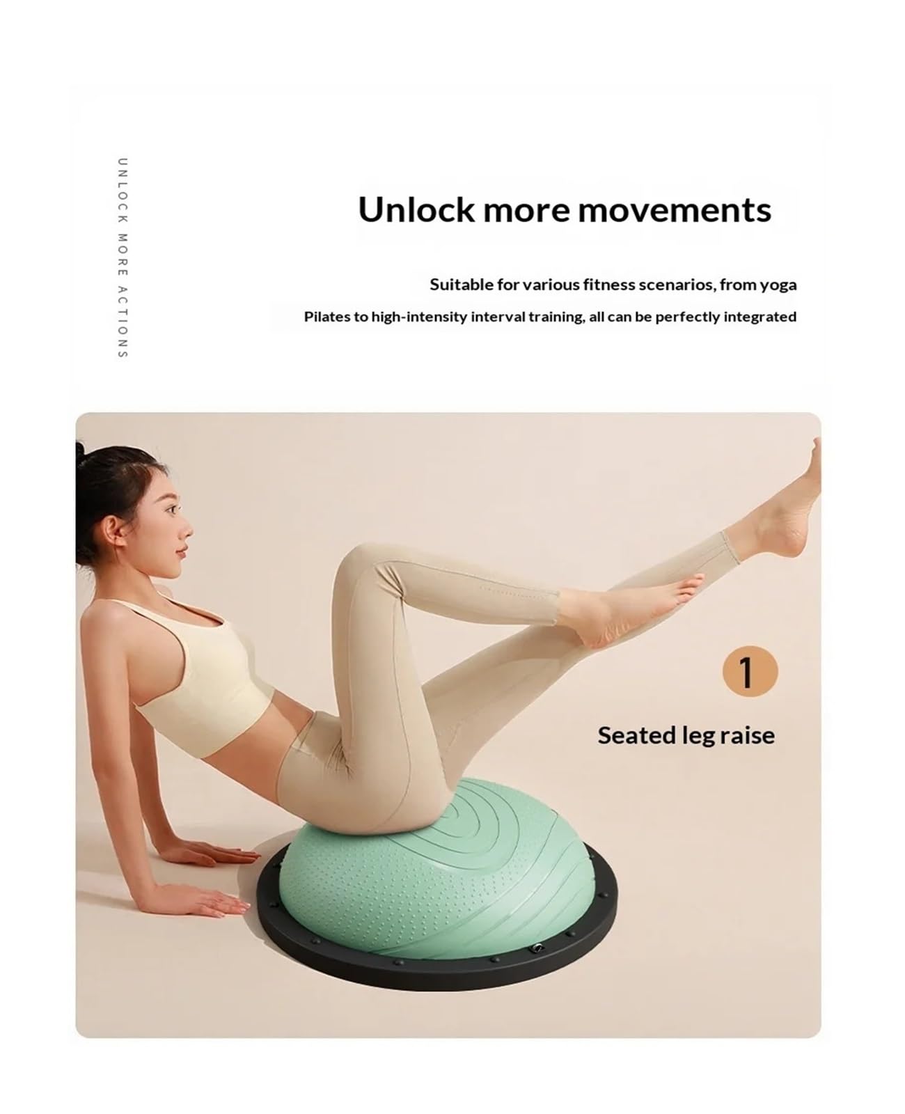 Attrezzatura semicircolare di addestramento di forma fisica di yoga della palla di velocità di Wave dell'equilibrio