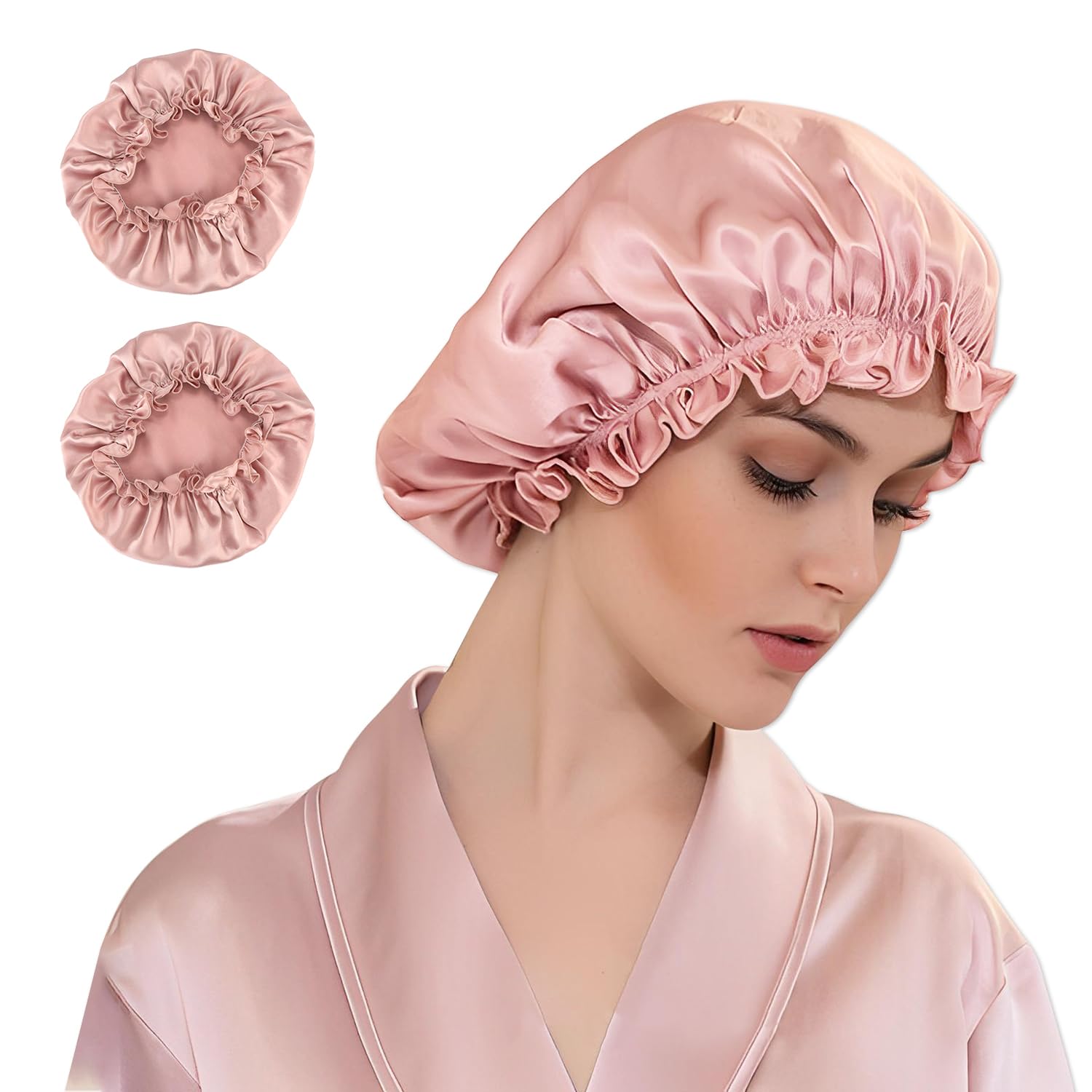 Amazon | [Moxiep] ナイトキャップ ヘアケアキャップ ヘア