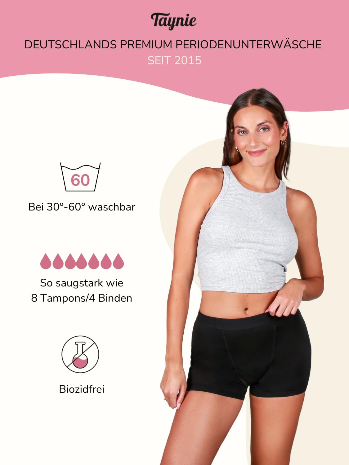 Shorts Ultra, Periodenunterschwäche Damen, Periodenslips, Periodenhose