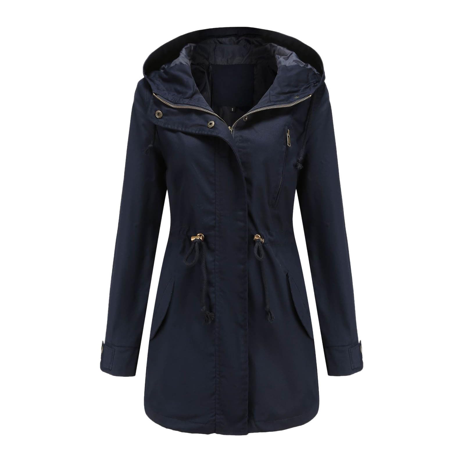 Generisch Chaqueta de forro polar para mujer, chaqueta ligera para mujer, abrigo activo para exteriores, cortavientos con capucha, ligero, talla grande para niñas