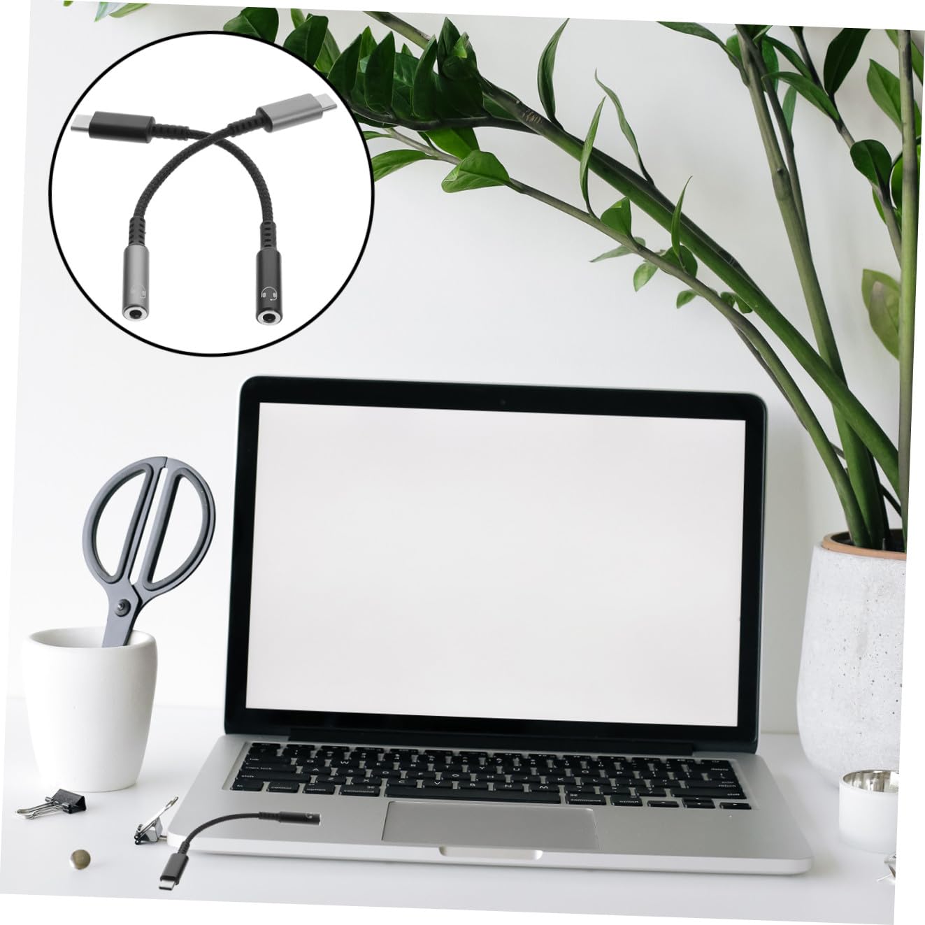 Housoutil 4 Sätze Typ C Auf 3 5 Mm Audio-Adapter Kopfhöreranschluss Konverter Für Lichtdesign 2 Stück * 4