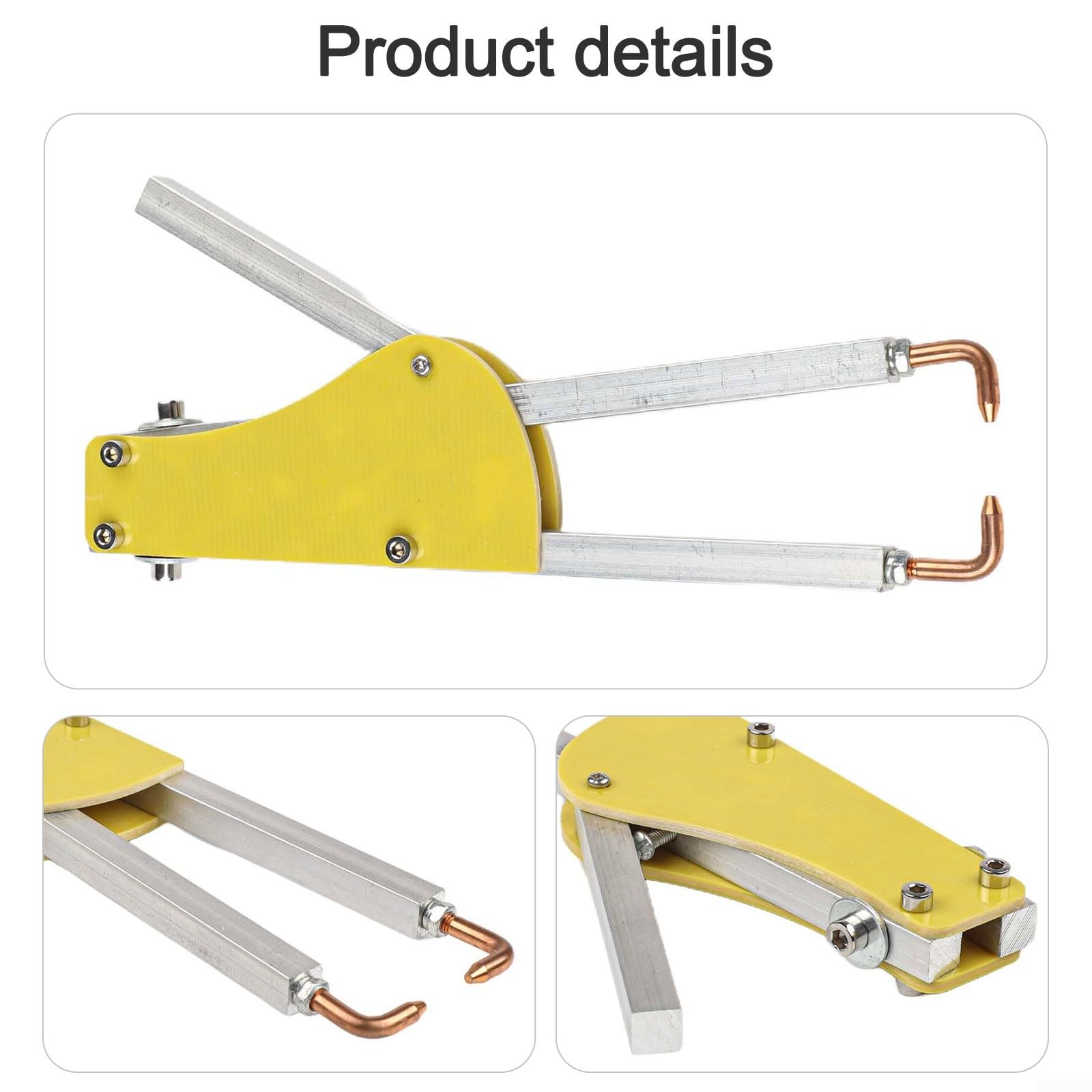 Pinza per saldatura a punti in metallo per riparazioni fai da te, design ergonomico con regolabile per pressione, adatta per lamiere d'acciaio da 1+1 mm, strumento di saldatura da 123 mm