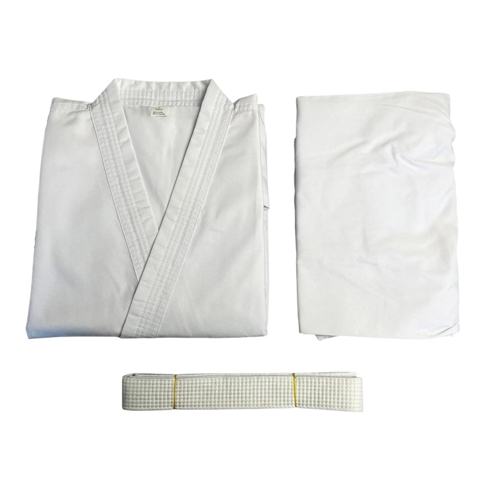 Paño del uniforme gi kimono kárate de la lona algodón 12 onzas for el adulto, correa blanca libre Para Hombres, Mujeres