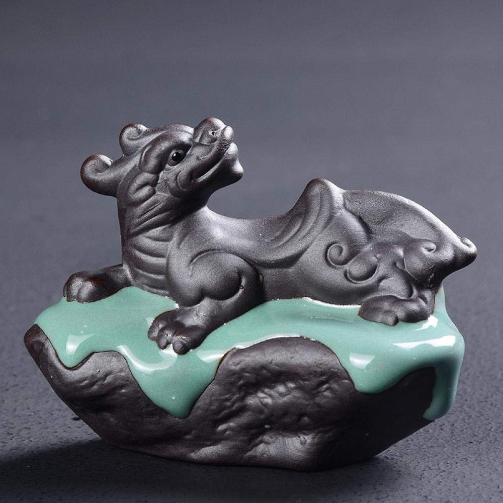 Tea Accessories Cute Little Tea Pets can Raise Purple Sand 貔貅 Character Tea Play Pig Tea Table Tea Art Bonsai Decoration-Tianlu Nacai-Zisha Geyao Small Tea Pet jnkkfd275