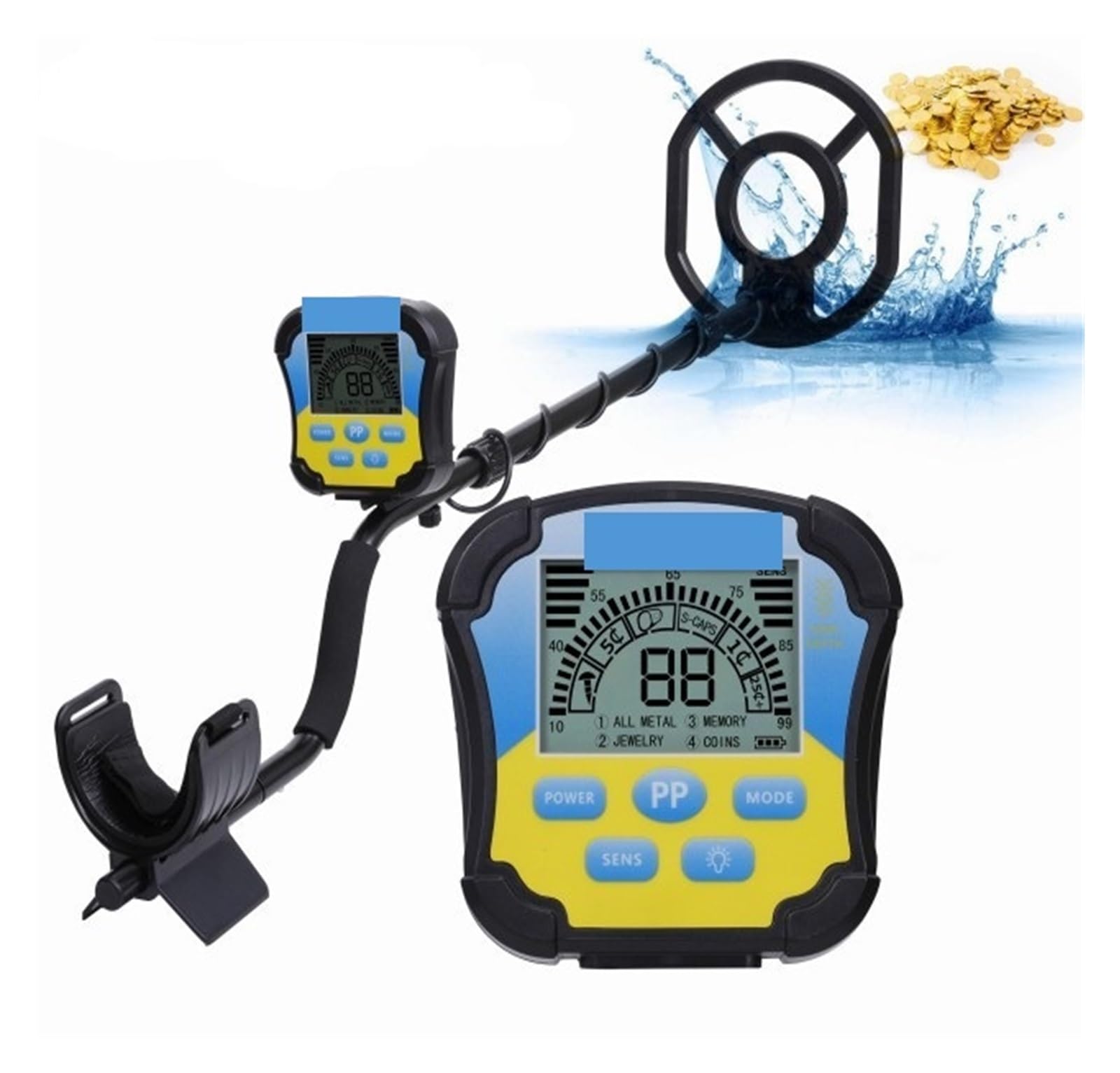Metal Detector, Handheld Underground Metal Detector MD-8030 High Sensitivity Gold Digr Treasure Hunter Finder Pinpoint Detector(1)