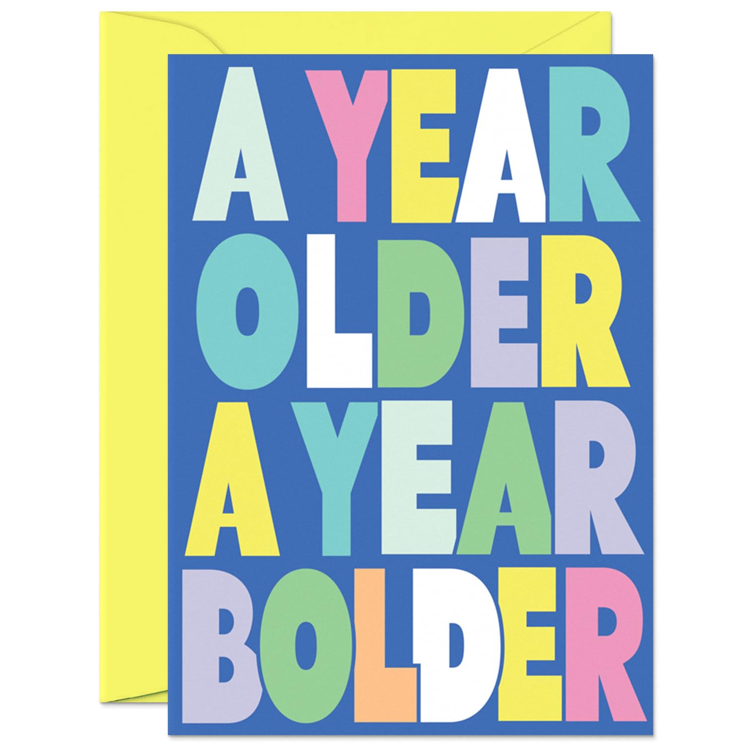 Sweetzer & Orange Birthday Card with Envelope, 5x7, Single Fun Happy Birthday Card for Men, Women, Friends & Family – Message Written Inside - Unique