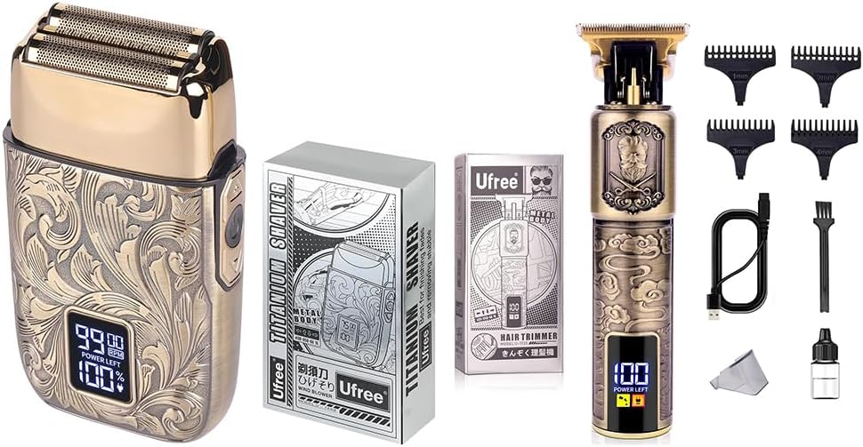 Ufree Professional Hair Clippers Set T Blade Hair Trimmers
