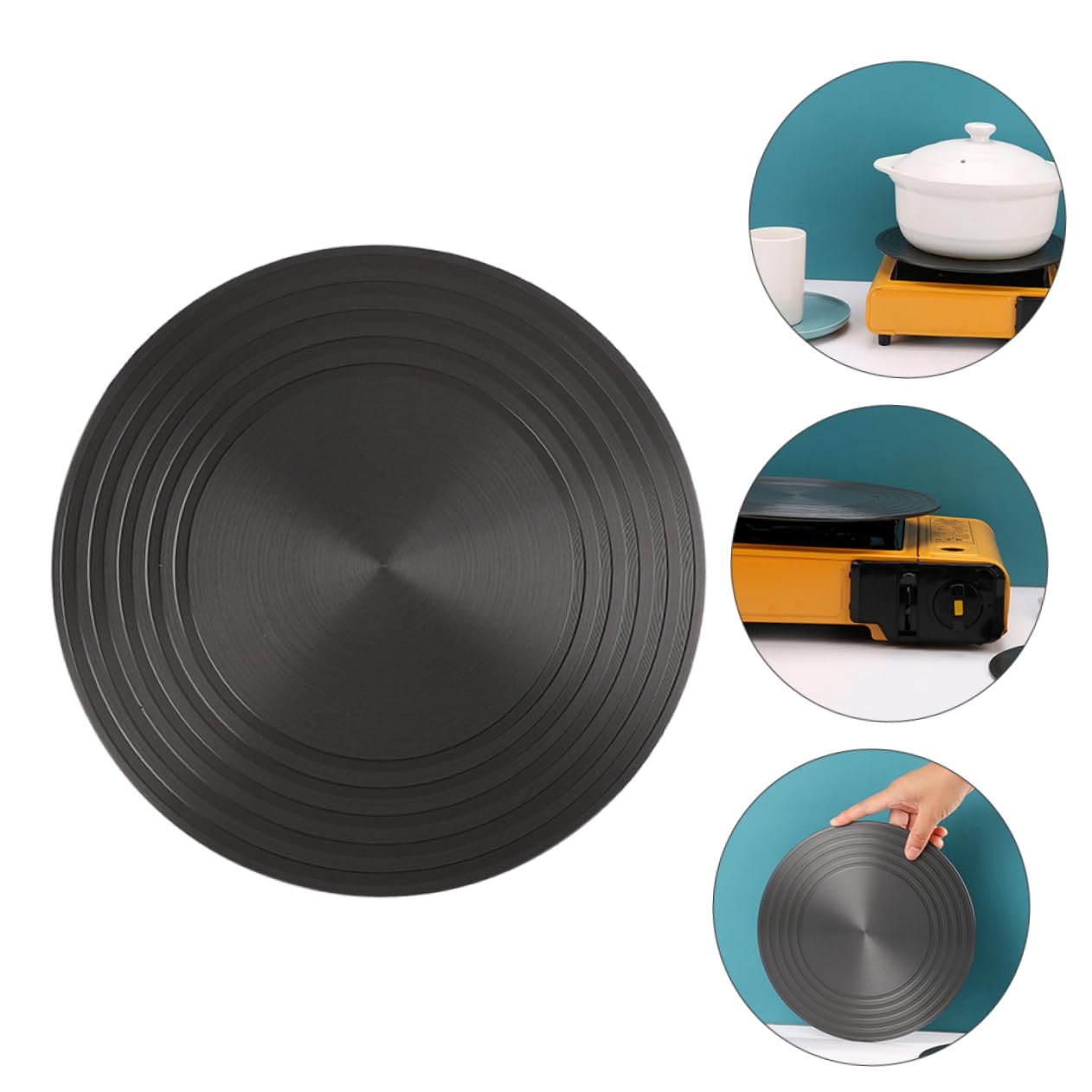 ULTECHNOVO Difusor De Calor Redondo para Hornillo Gas Placa De Descongelación Rápida y Protección Antiquemaduras Accesorio para Cocina Gas y Utensilios Diversos