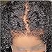 QUINLUX WIGS Deep Curly Human Hair Wigs 13X6 Transparent Lace Wig Pre Plucked Bleached Knots With Curly Baby Hair 180 Density Brazilian Remy Glueless Lace Wig for Women Pre Plucked Bleached Knots
