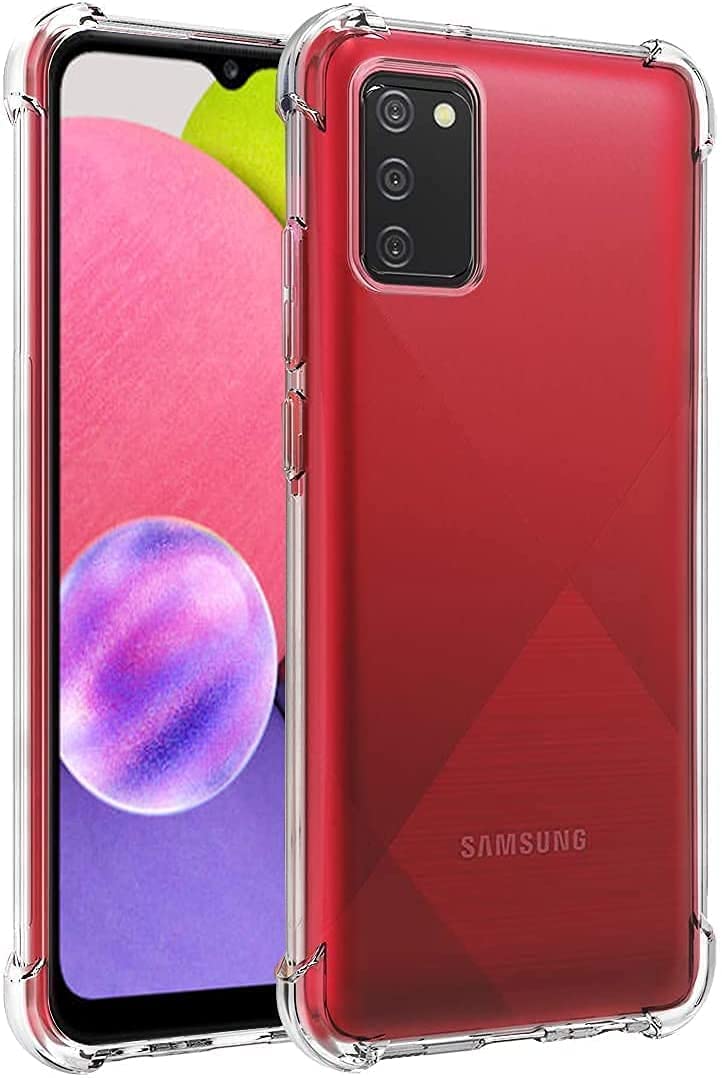 Case for Samsung Galaxy A03s / A02s / M02s / F02s Cover Clear Back Air Cushion Soft Silicone Shockproof Protective Bumper Shell Corner for Samsung Galaxy A03s / A02s / M02s / F02s by Emodil ®