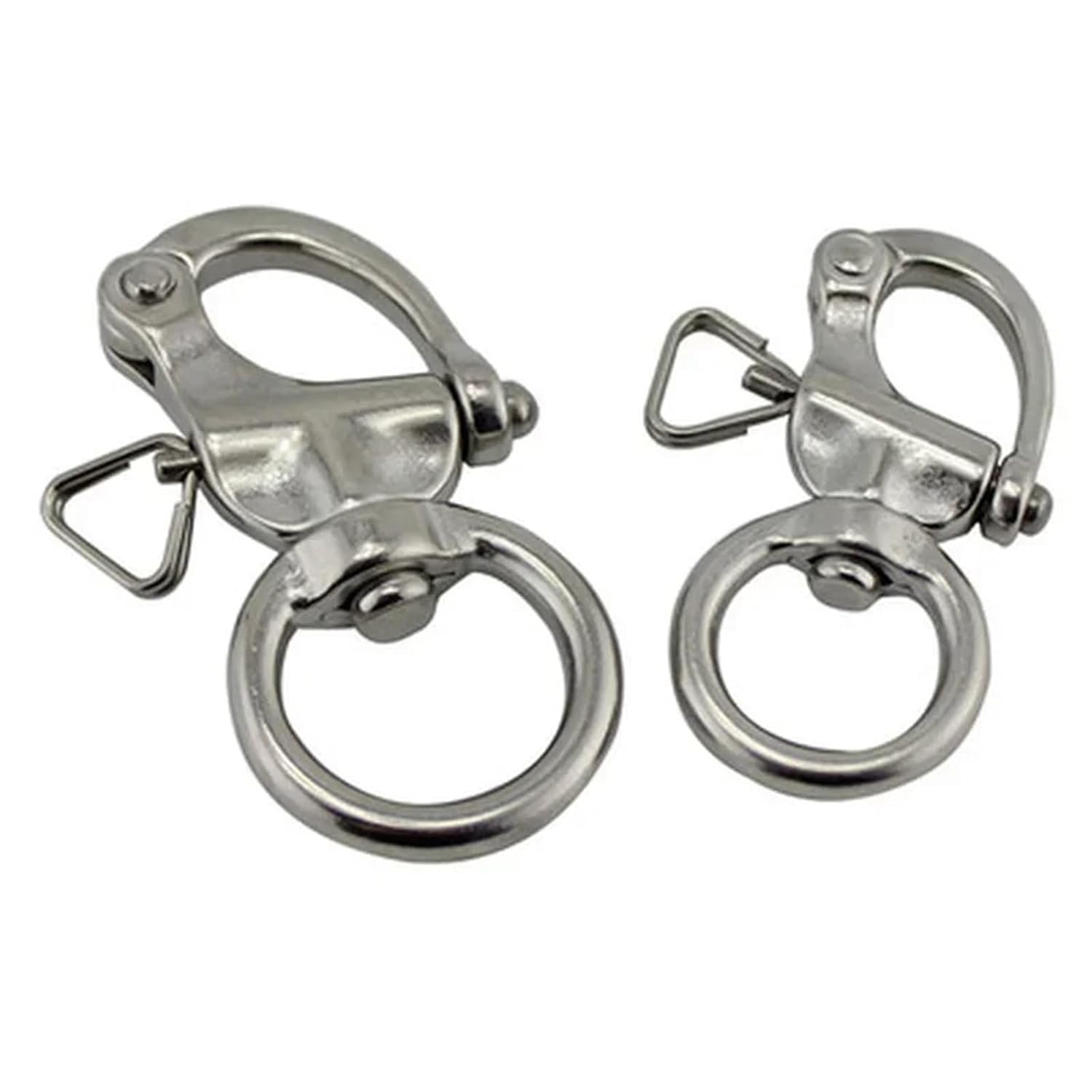 4pcs Round Stainless Steel Quick Release Swivel Shackle Mayitr Marine Boat Anchor Chain Eye Shackle Swivel Snap Hook Hardware(76mm)
