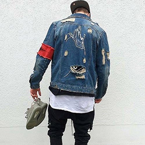 denim jacket ripped mens