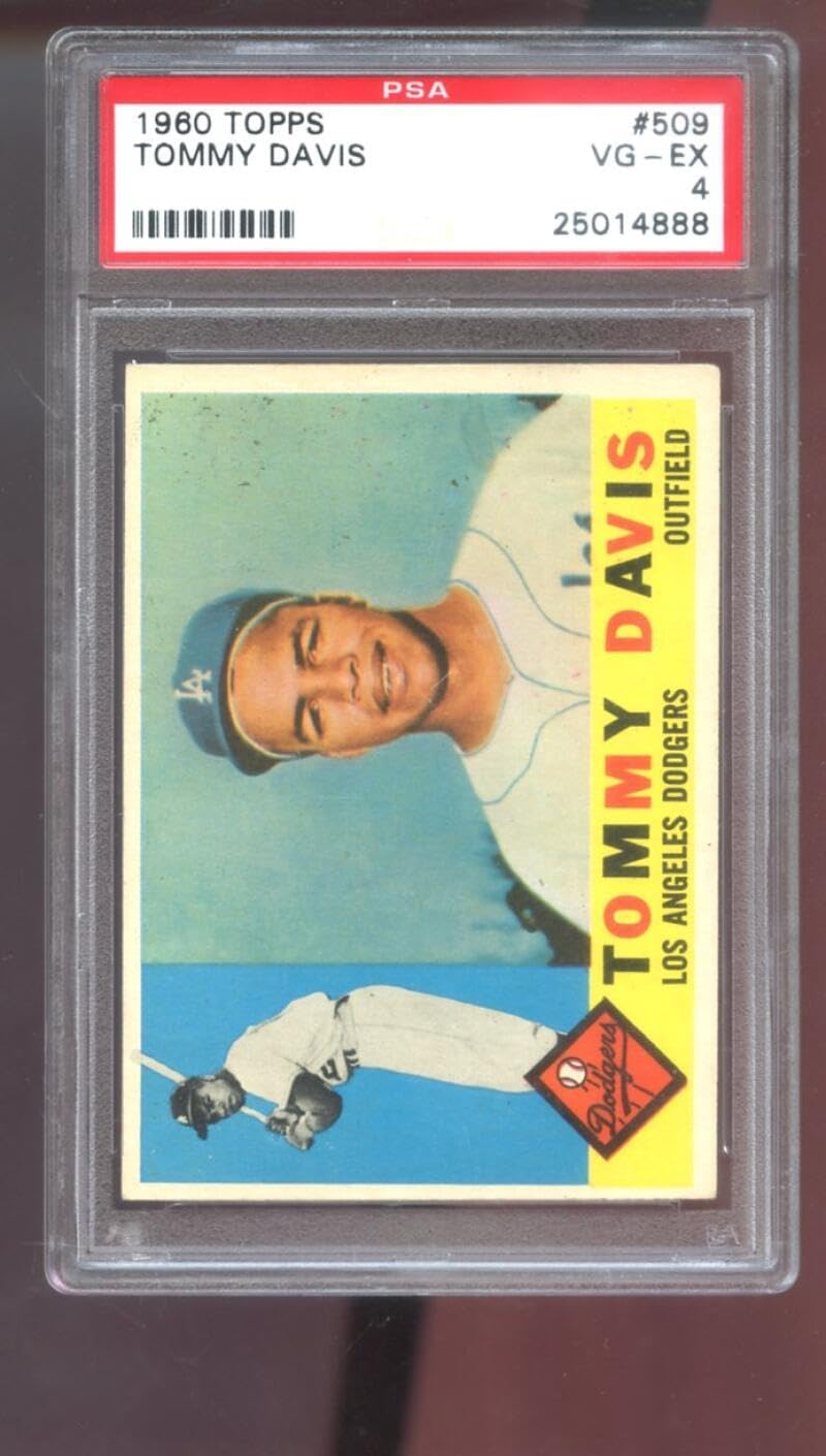 1960 Topps #509 Tommy Davis ROOKIE RC PSA 4 Graded Baseball Card MLB Los Angeles Dodgers