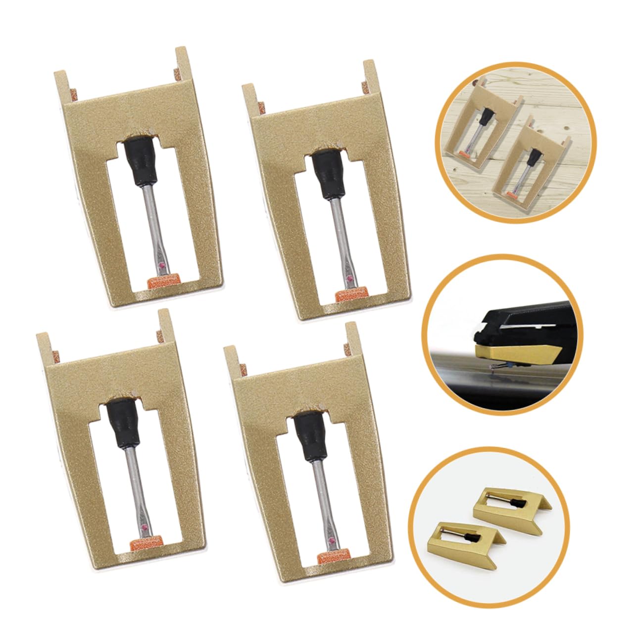 FUNOMOCYA Record Needle for Turntable 4pcs Vintage Turntable Needle Replacement for Phonograph