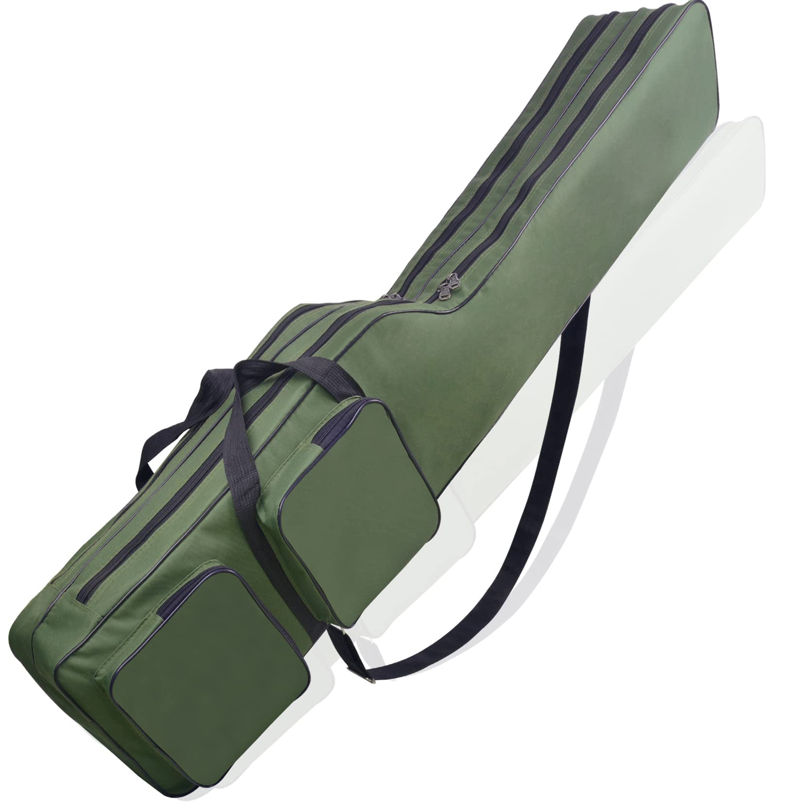 Fishing Tackle Rod Bag 4.27ft Folding Rod Case Large Capacity Fishing Gear Pole Reel Storage Bag Gifts for Men