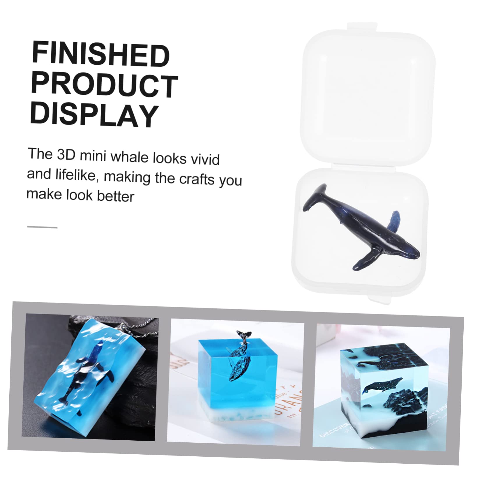 TEHAUX DIY Handmade Crafts 5pcs Mini Epoxy Fillers Ocean Animals Sea Creatures