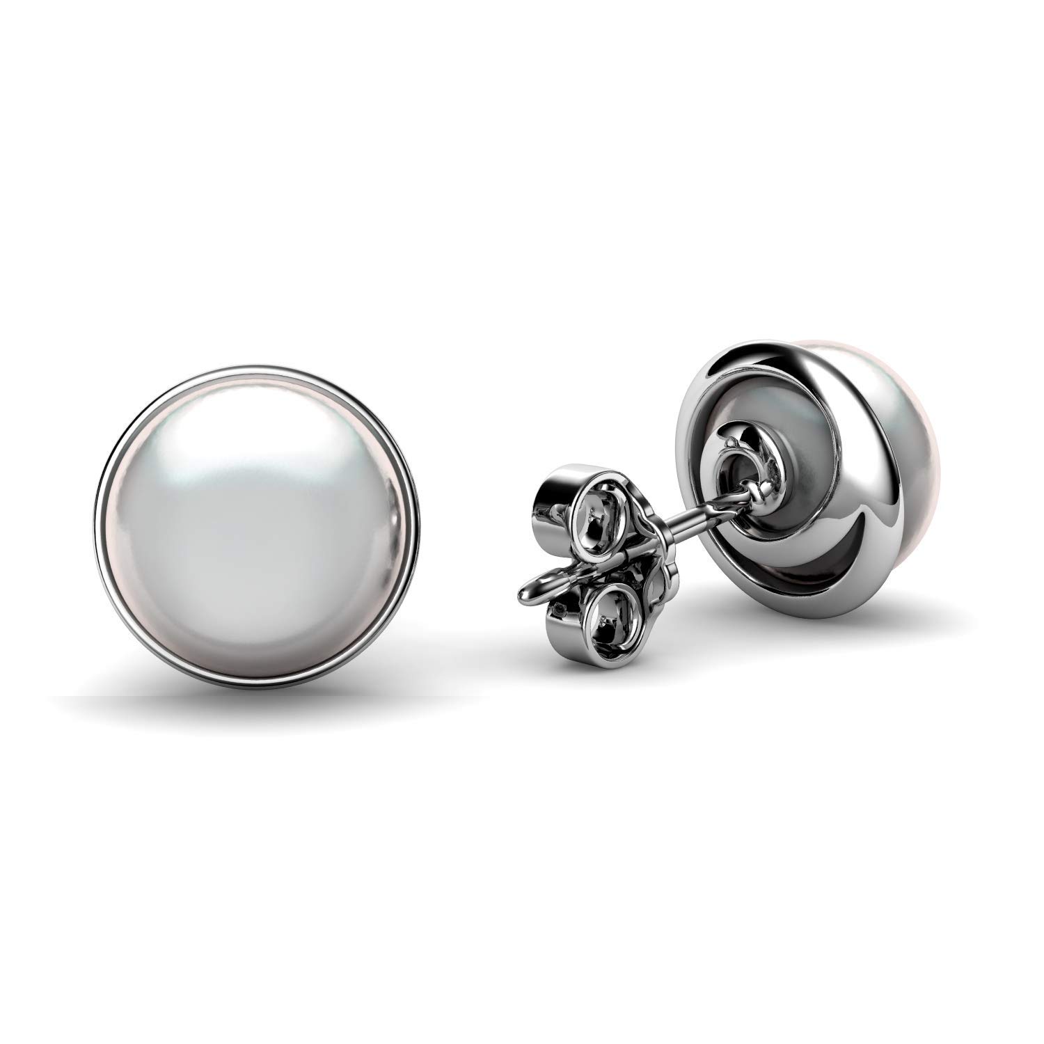 DEPHINI Schmuckset mit Halskette und Herz-Ohrringen, 925er Sterlingsilber