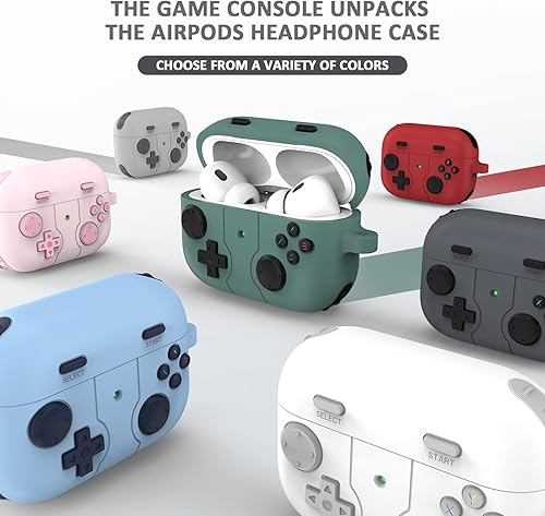 Miniatura 6 de RFUNGUANGO Funda para AirPods Pro 2 con llavero y kit de limpieza, diseño de jugador de juego, compatible con Apple AirPods Pro de 21 generación,