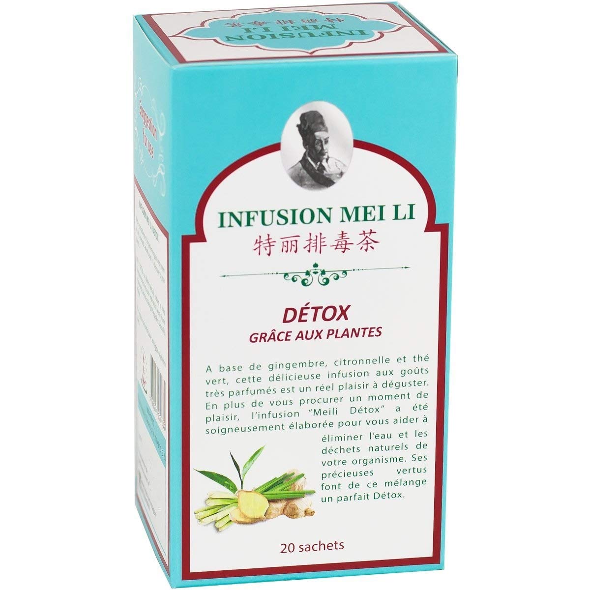 Assortiment de 3 thés MINCEUR - Infusion Mei Li - Fine Tonic # Amincissante et Drainante # Kilos Superflus en moins # Détox - 3 Boites de 20 Sachets