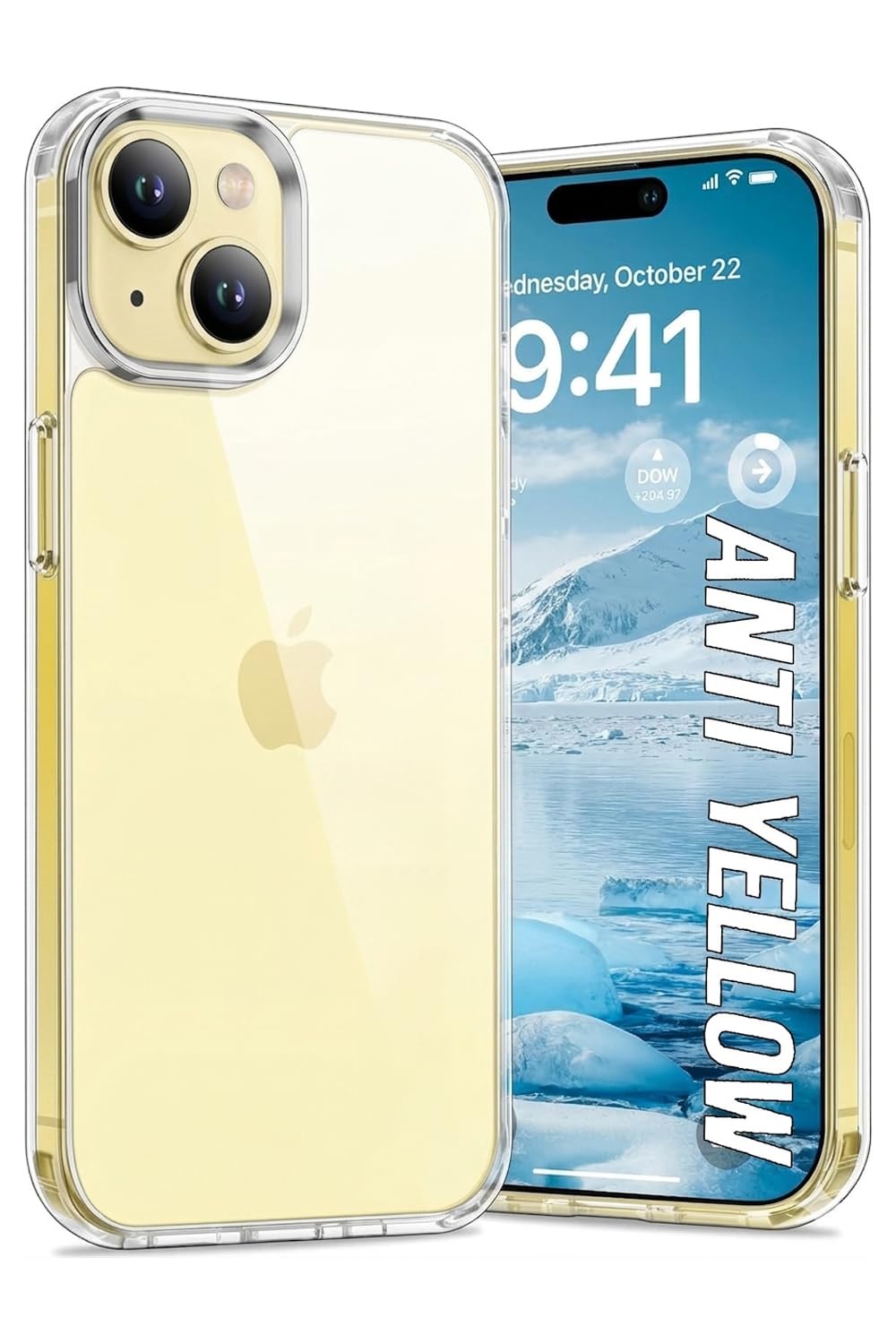 DIZORO Crystal Clear Compatible with iPhone 15 Case with Anti-Yellow Anti-Scratch Shockproof Transparent Cover-image-16