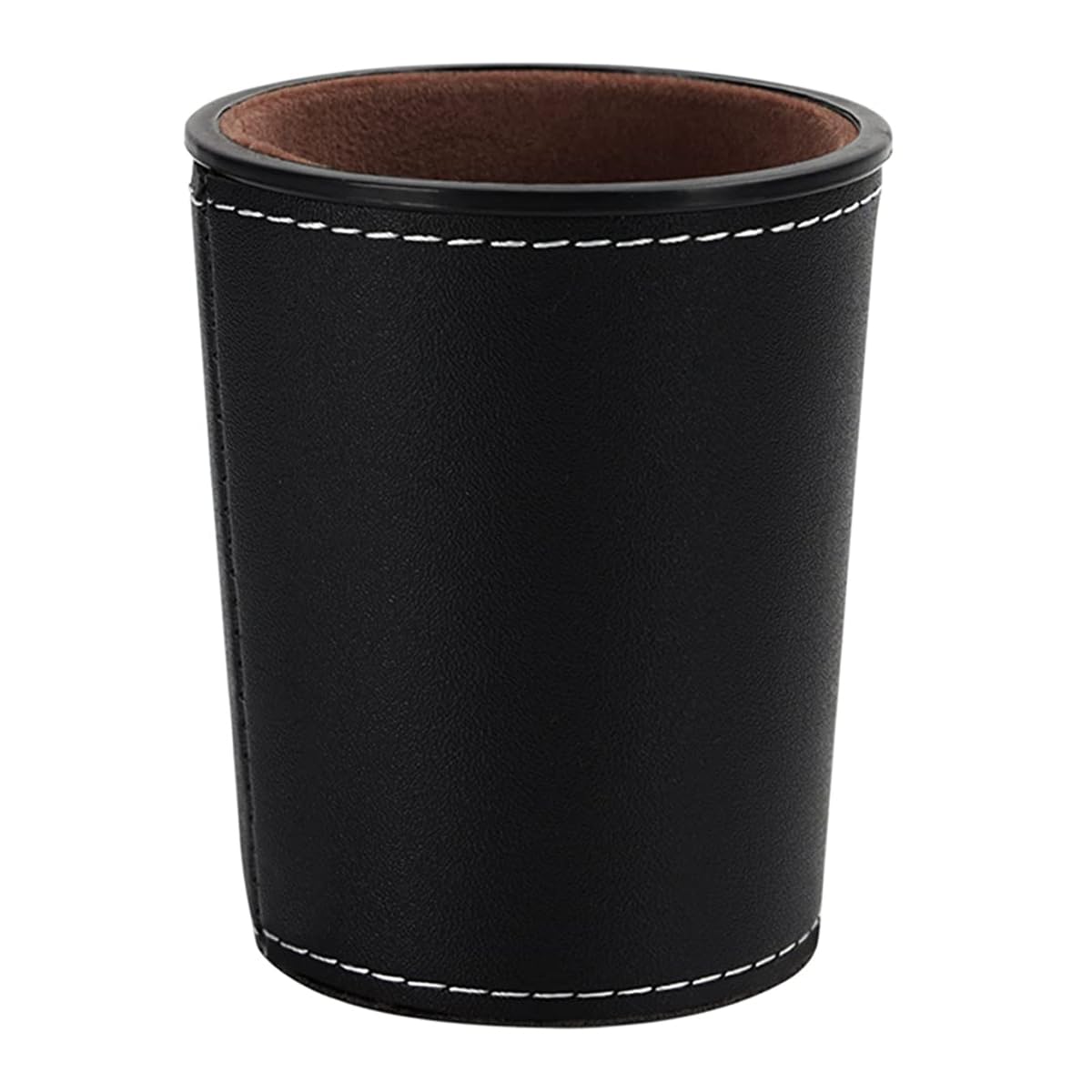 Ensemble de 5 dés Yahtzee professionnels en cuir noir, avec 25 dés et étui de rangement, pour jeux de société, fêtes et plus encore.