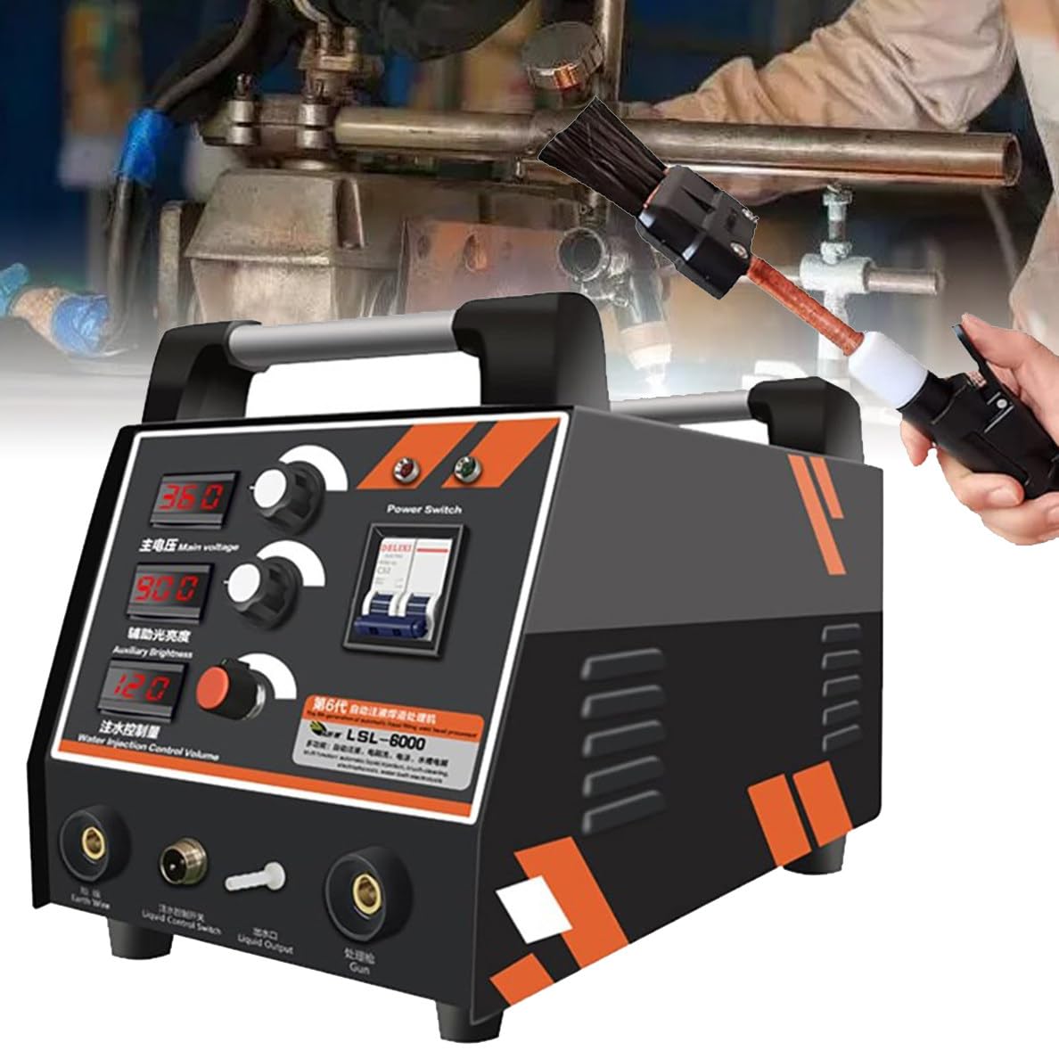 Spawarka 3600 W z automatycznym wtryskiem cieczy do czyszczenia spoin ze stali nierdzewnej i polerowania elektrolitycznego