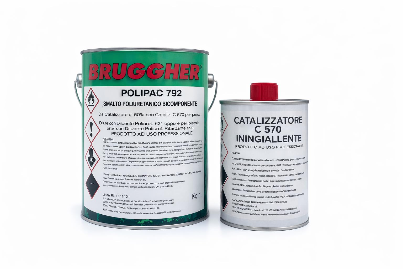 VERNICE POLIURETANICO BICOMPONENTE SMALTO (1KG+0,5 CAT, NERO OPACO)