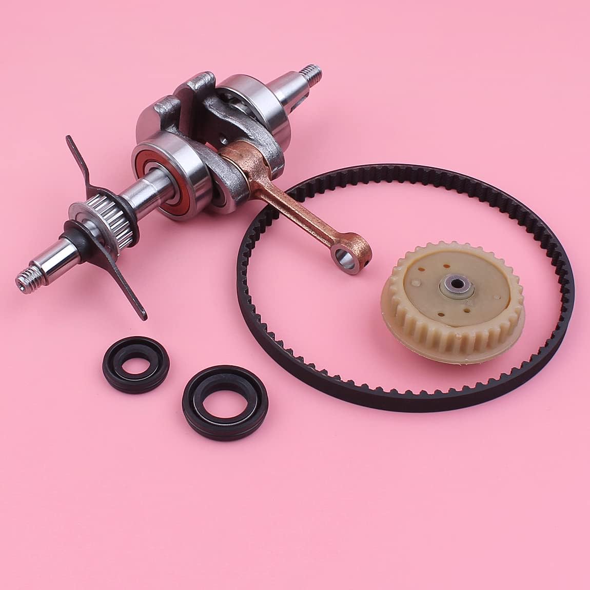 Crankshaft Oil Seal Camshaft Pulley Gear Timing Belt Kit Fit for GX35 35cc GX 35 Small Mower Engine Motor Part