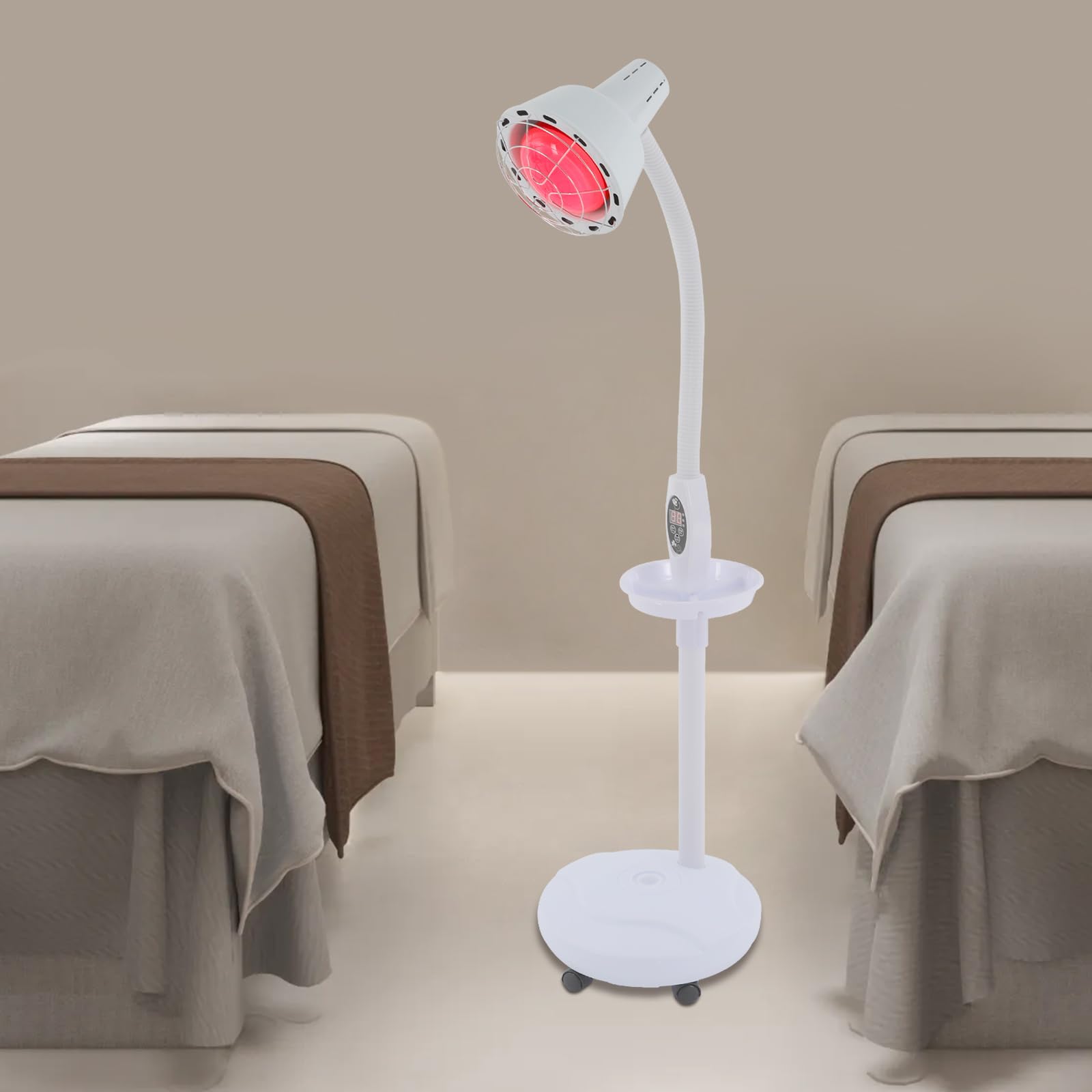 Lámpara de calor por infrarrojos lejanos, lámpara de calor por infrarrojos para el tratamiento del dolor, hogar, clínica y salón, ajustable, 275 W, con mando a distancia para músculos y