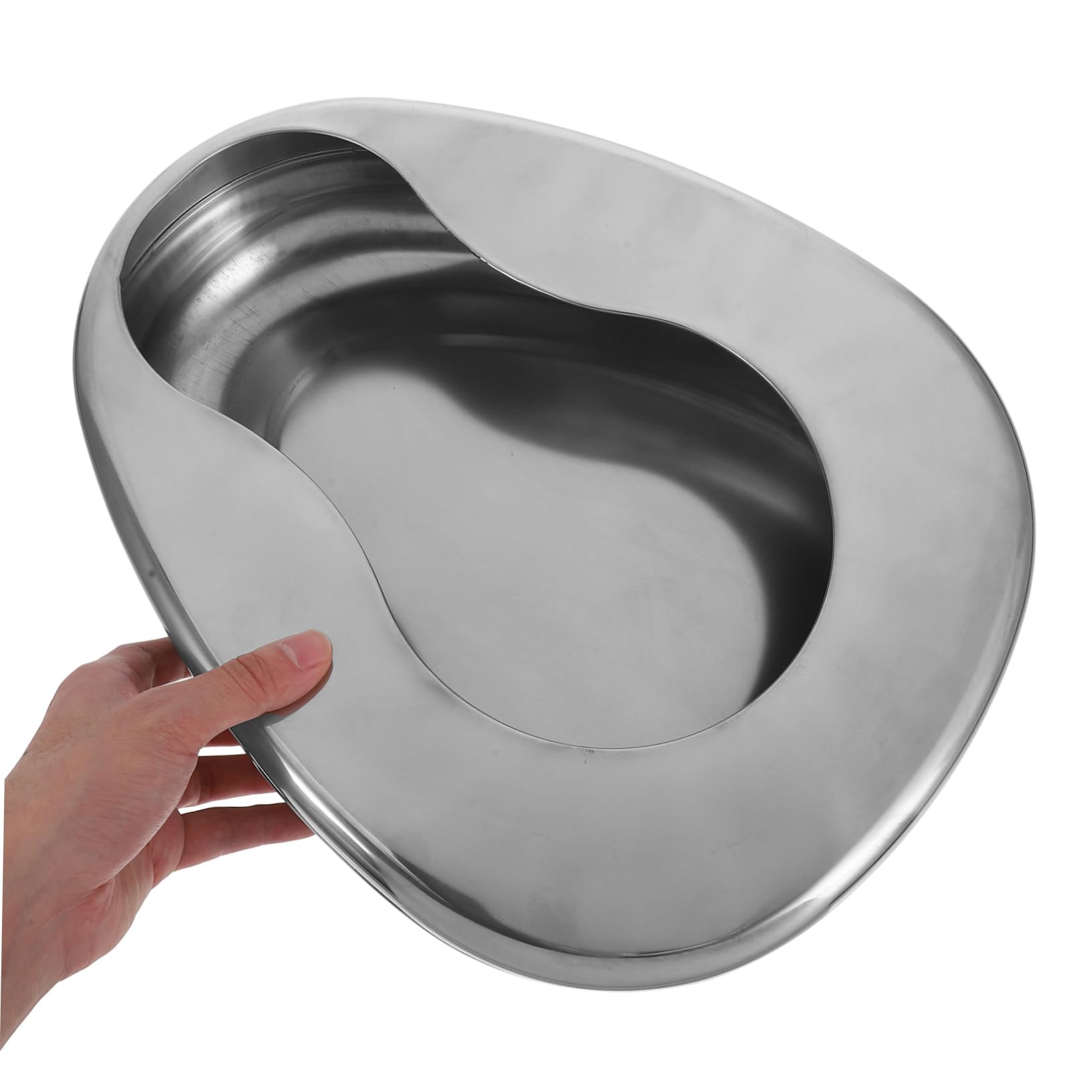 VALICLUD Padella da Letto in Acciaio Inossidabile, Portable Folding Toilet per Anziani, Uomini e Donne, Uso Ospedale e Casa, Design Ergonomico