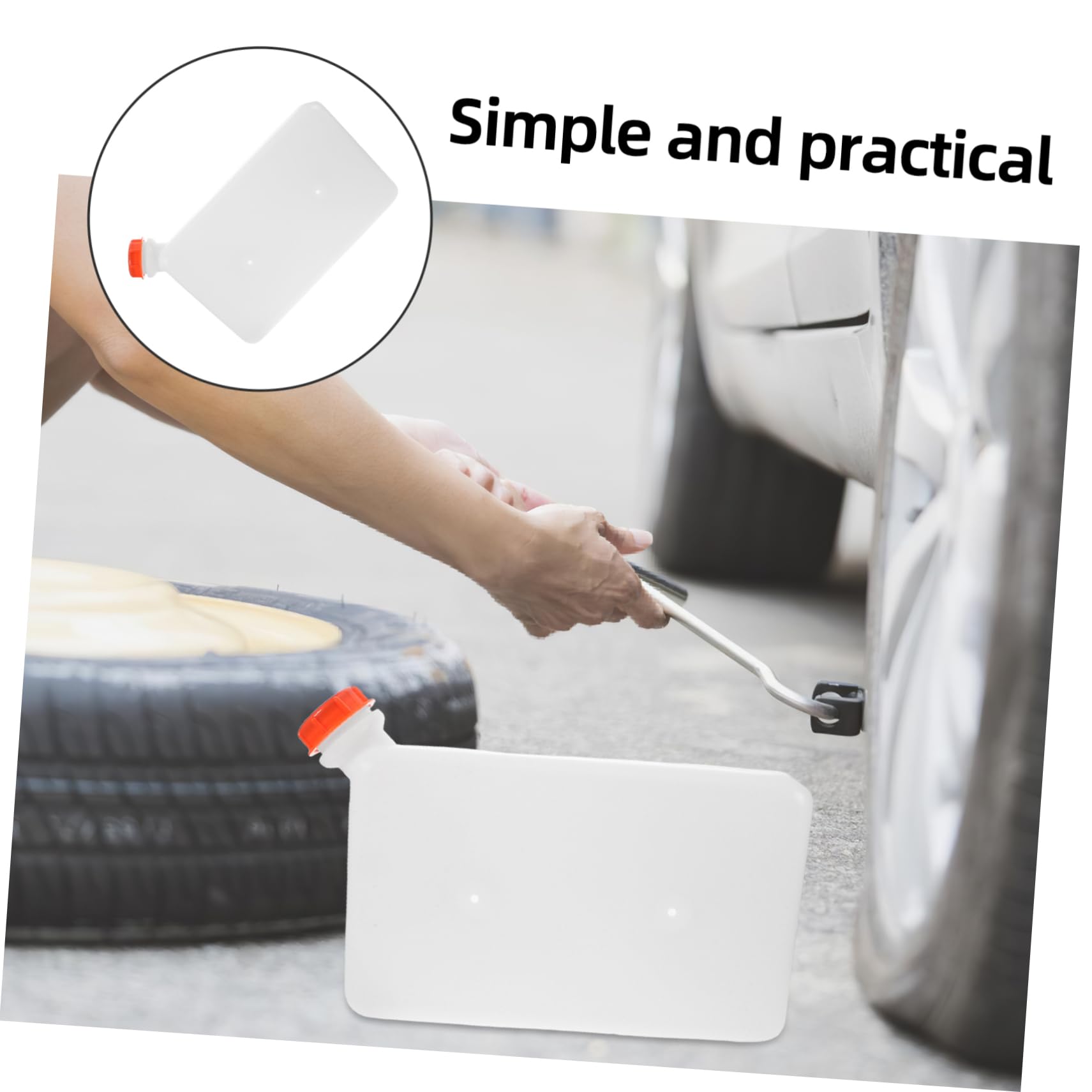 Tanque de Combustible 8 L Abs con Boquilla Angular y Dos Orificios | Accesorio para Calentador de Estacionamiento Externo, Diseño Reforzado, Compatible con Coches y Motocicletas