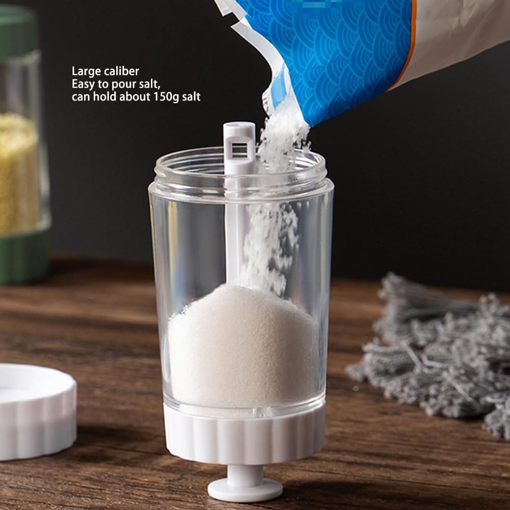 0.5g Quantitative Salt Shaker – Precise Measuring Seasoning Bottle with Airtight Seal for Kitchen, Refillable Dispenser White 4.8 x 2.4 in