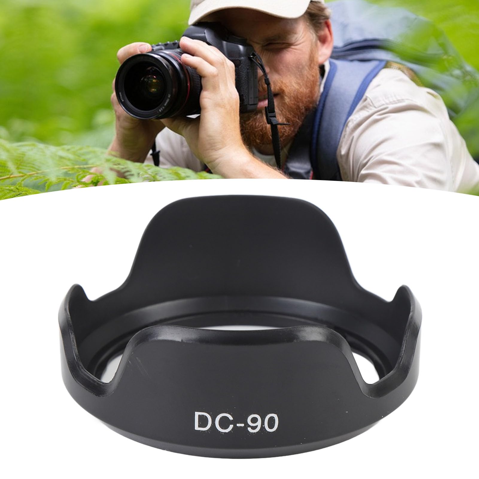 Camera Lens Hood LHDC90 Plastic Lens Sunshade Protector for SX60 HS Petal Shape Bayonet Mount