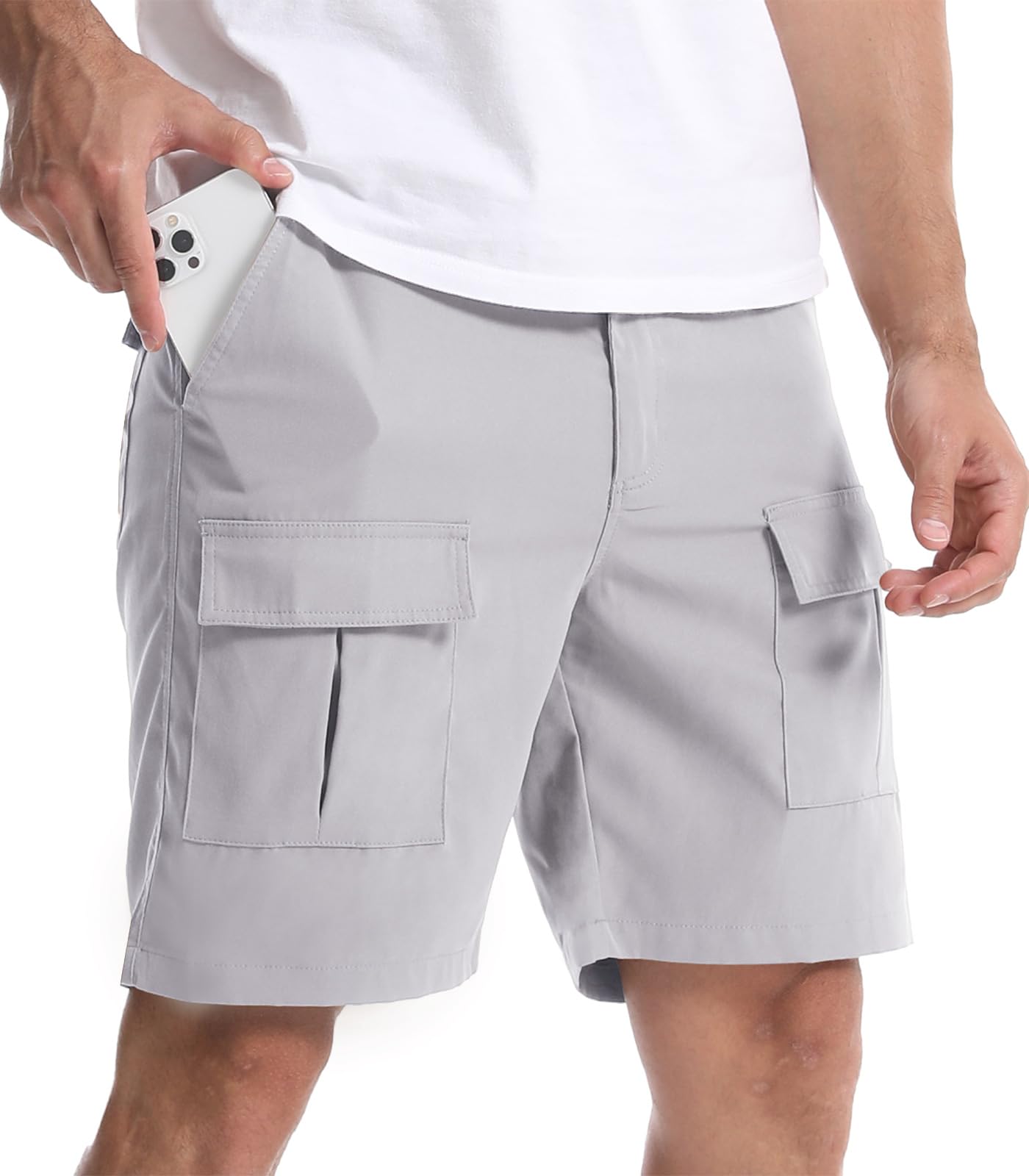 Suwangi Pantaloncini Uomo Cargo Corti Bermuda Chino Shorts Estivi Casual Pantaloncini Corti con 6 Tasche