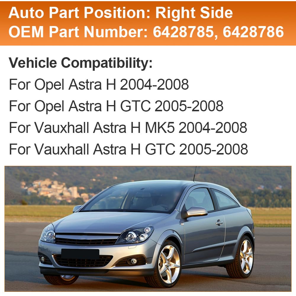 SENZEAL Szkło Lusterka Wstecznego Podgrzewane Prawa do Opel Astra H 2004 2005 2006 2007 2008 Lusterko Zewnętrzne Wymiana Szkła 6428785 6428786 (Prawa Strona)
