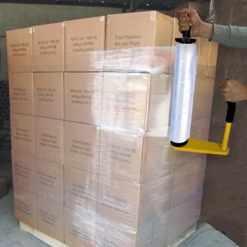 Handgehaltene Stretchfolien-Verpackungsmaschine,Geeignet Für 45 cm (17,7 Zoll) Und 50 cm (19,6 Zoll) Folien. Für Lebensmittel Und Kleine Verpackungen.Folie Nicht Im Lieferumfang Enthalten