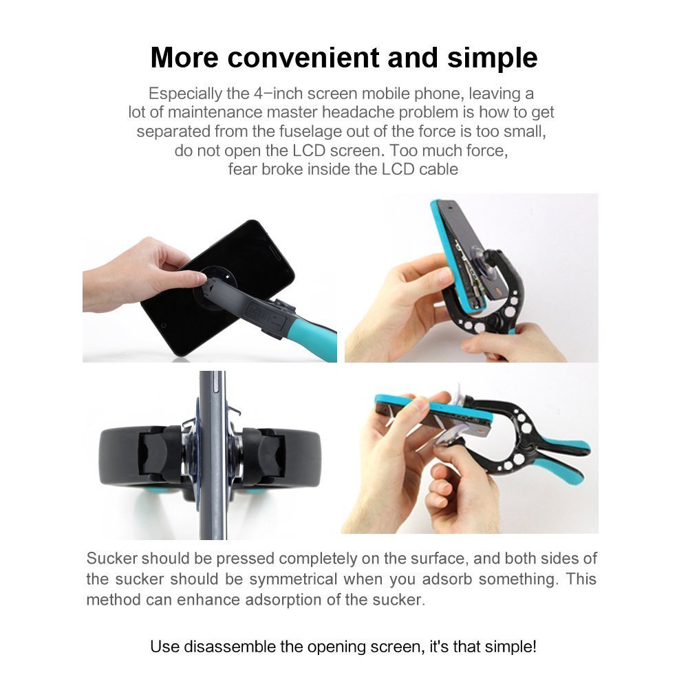 DIY Crafts Design No # 2, Pack Of 1 Set, LCD Screen Opening Toolkit Screen Suction Cup Pliers Repair Kit for Open Electronics Screen and Shell (Design No # 2, Pack Of 1 Set) 3