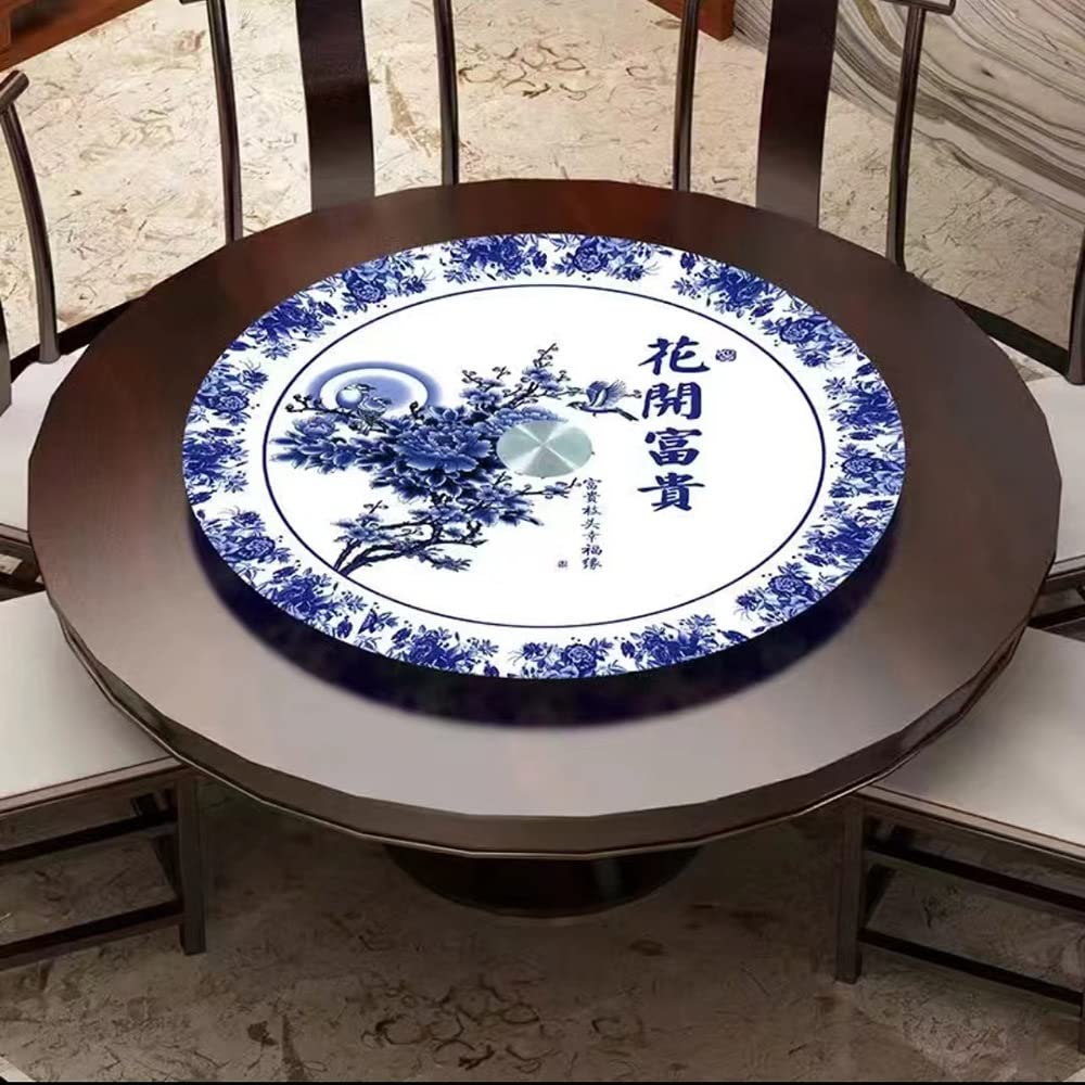 Lazy Susan Vassoio Girevole Rotondo Giradischi In Vetro 60cm Piatto Rotante