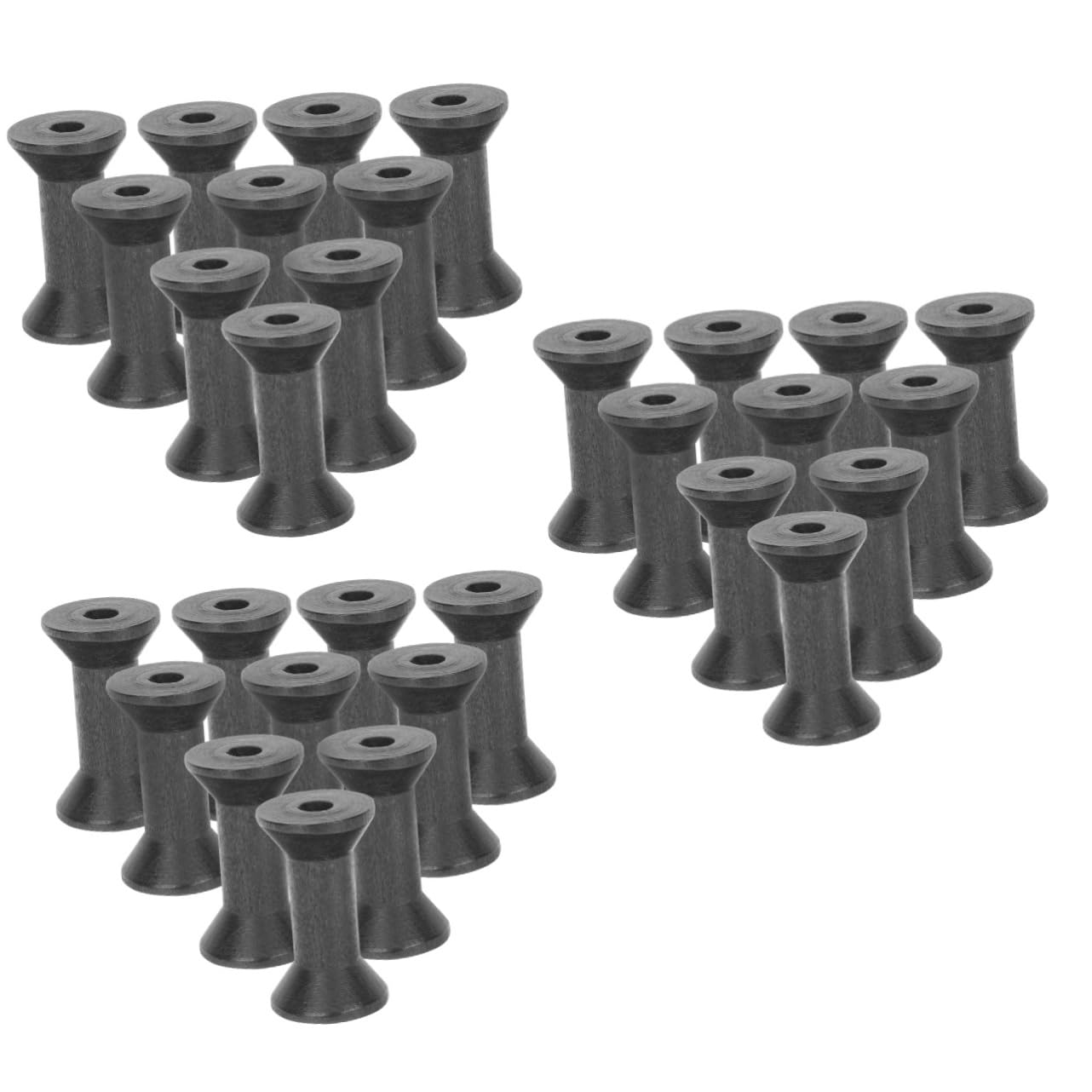 STOBOK 3 Sätze Nähspulen Aus Holz Einfädler Herstellung Mini Stickmaschine Drahtkunst Bastelset Basteln Für Spulen Für Drahtweberei Nähspulen Für DIY Black 10 Stück * 3