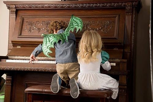 Miniatura 3 de little adventures - máscara y peluca de dragón, reversible, para niños y niñas, Unitalla, Verde