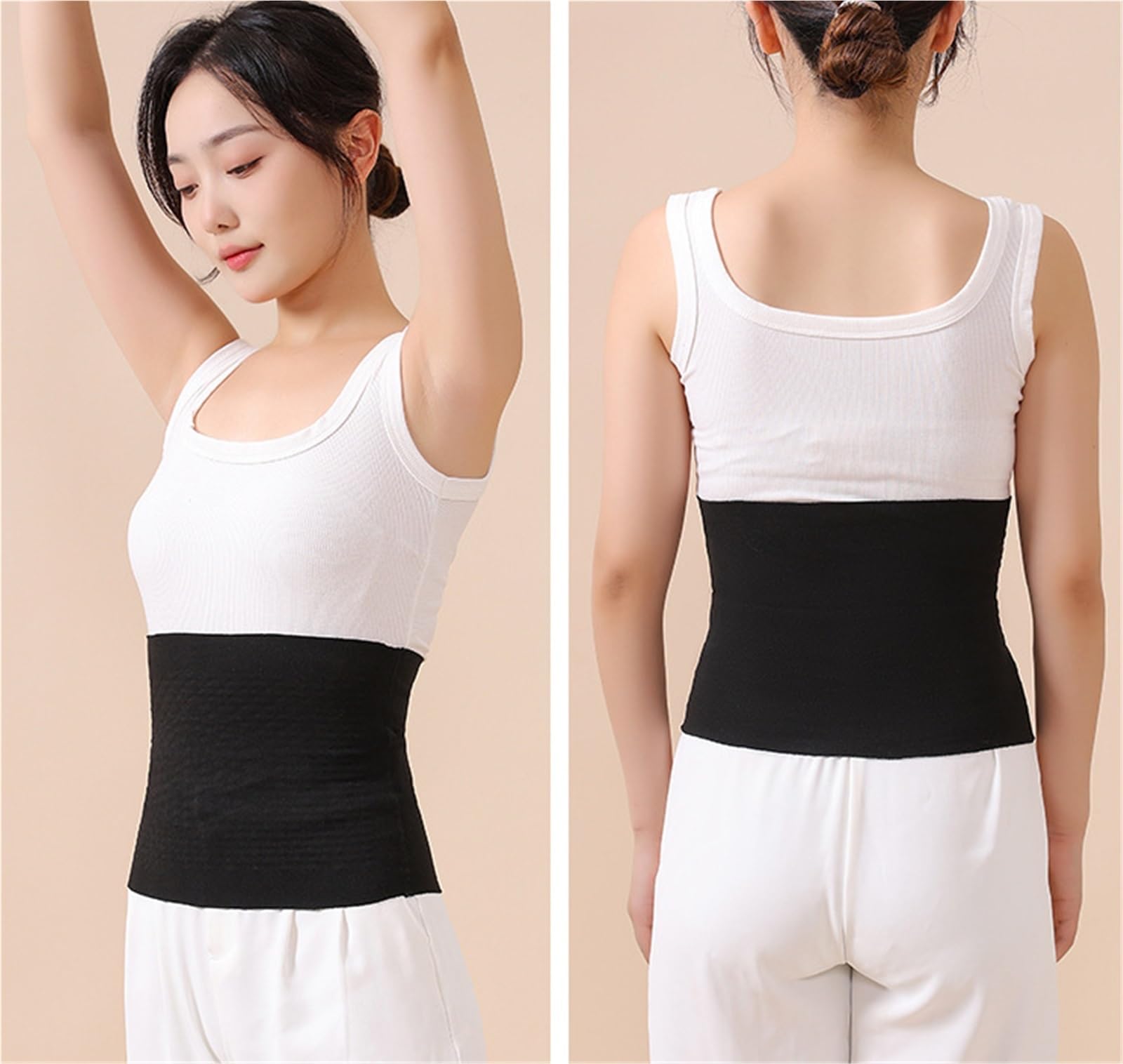 Cinturón de Soporte Lumbar, Faja Lumbar, Faja de Soporte para la Espalda, cinturón de protección Lumbar con calefacción, cinturón de protección Lumbar autocalentable,Black-M