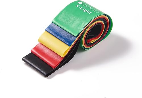 Miniatura 7 de Juego de 5 bandas de ejercicio de resistencia con guía de instrucciones y bolsa de transporte para entrenamiento, terapia física, principiantes de