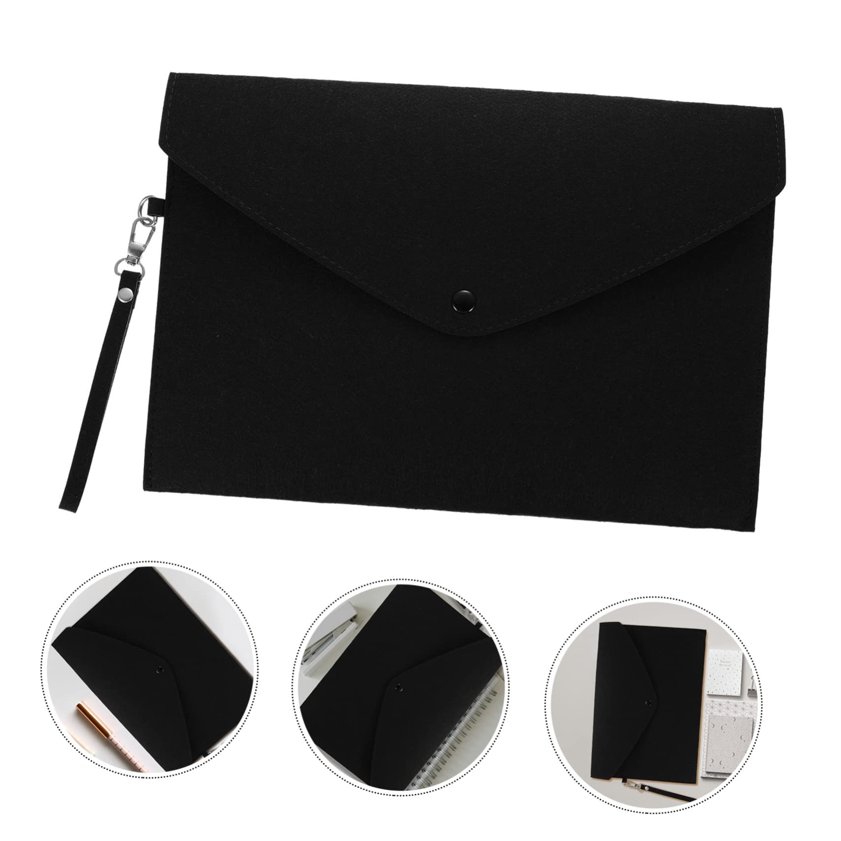 DOITOOL Felt Zipper Bag for Office A4 File Document Holder Felt Pouch for Desk Paper Organizer Folder