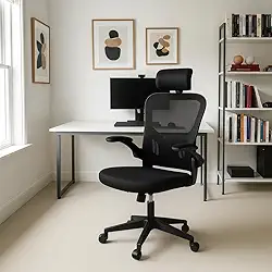 Cadeira de Escritório Ergonômica JS Comfort Pro VMSTARK com Estofado em Mesh Respirável