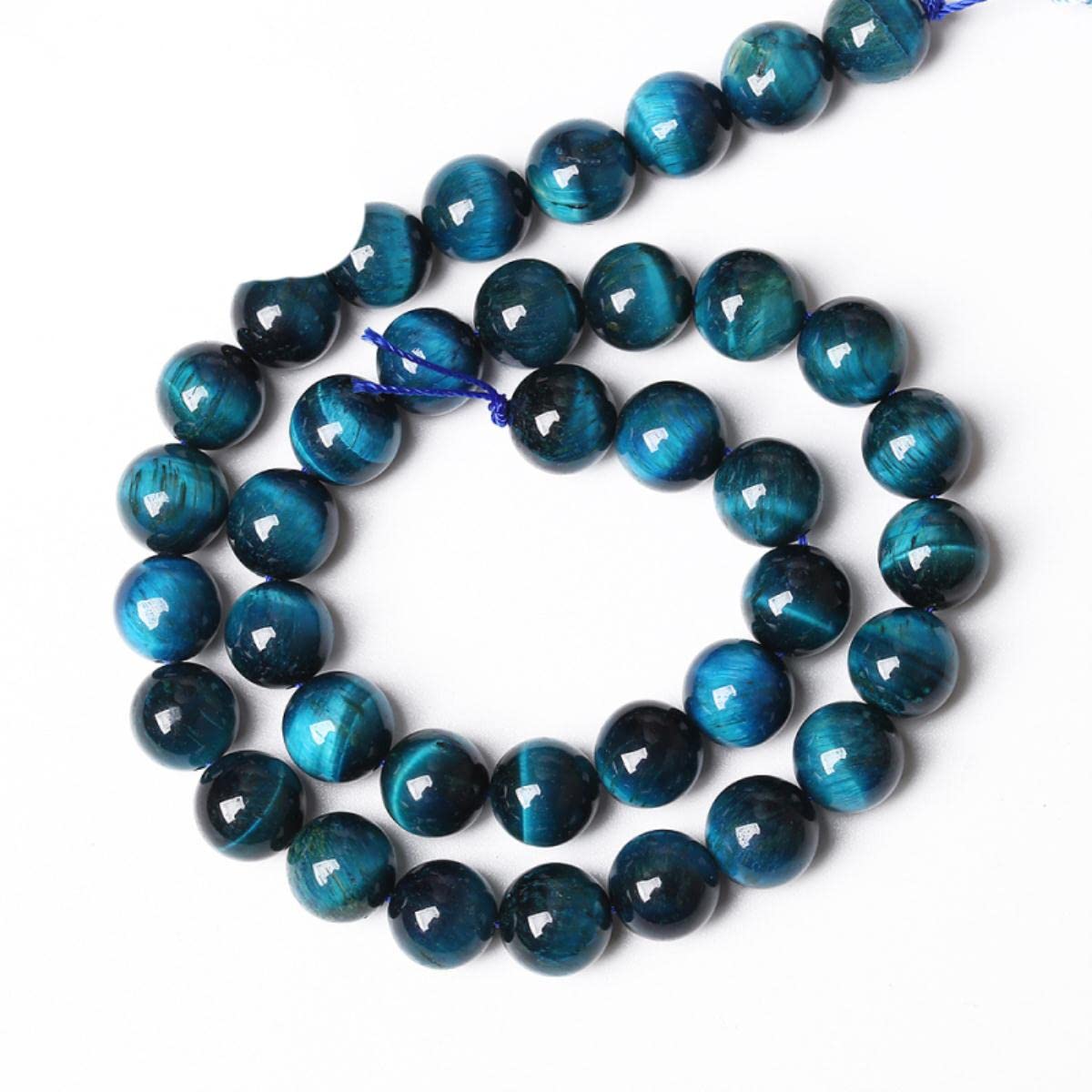 Naturalny kamień Perły niebieskie tygrysie oko okrągłe koraliki luzem 6 8 10 12mm Do tworzenia biżuterii DIY Charm bransoletka 15quot; -Amazonite, 14mm 27 do 28 sztuk