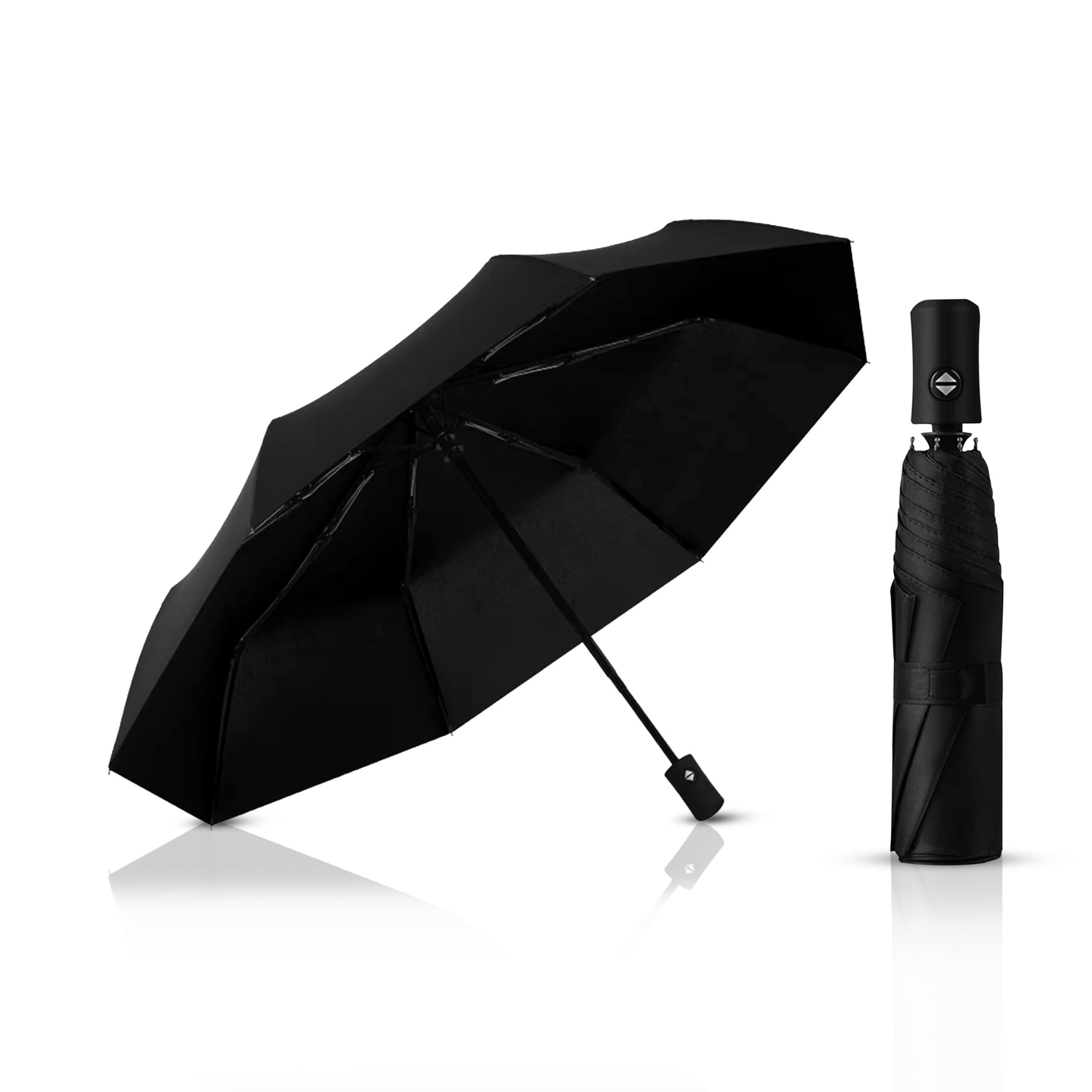 Wind Resistant Waterproof Umbrella - Black (Pack of 1) | Auto Open & Close Mechanism | Lightweight & Compact | Heavy Duty | Travel- Friendly-image-9